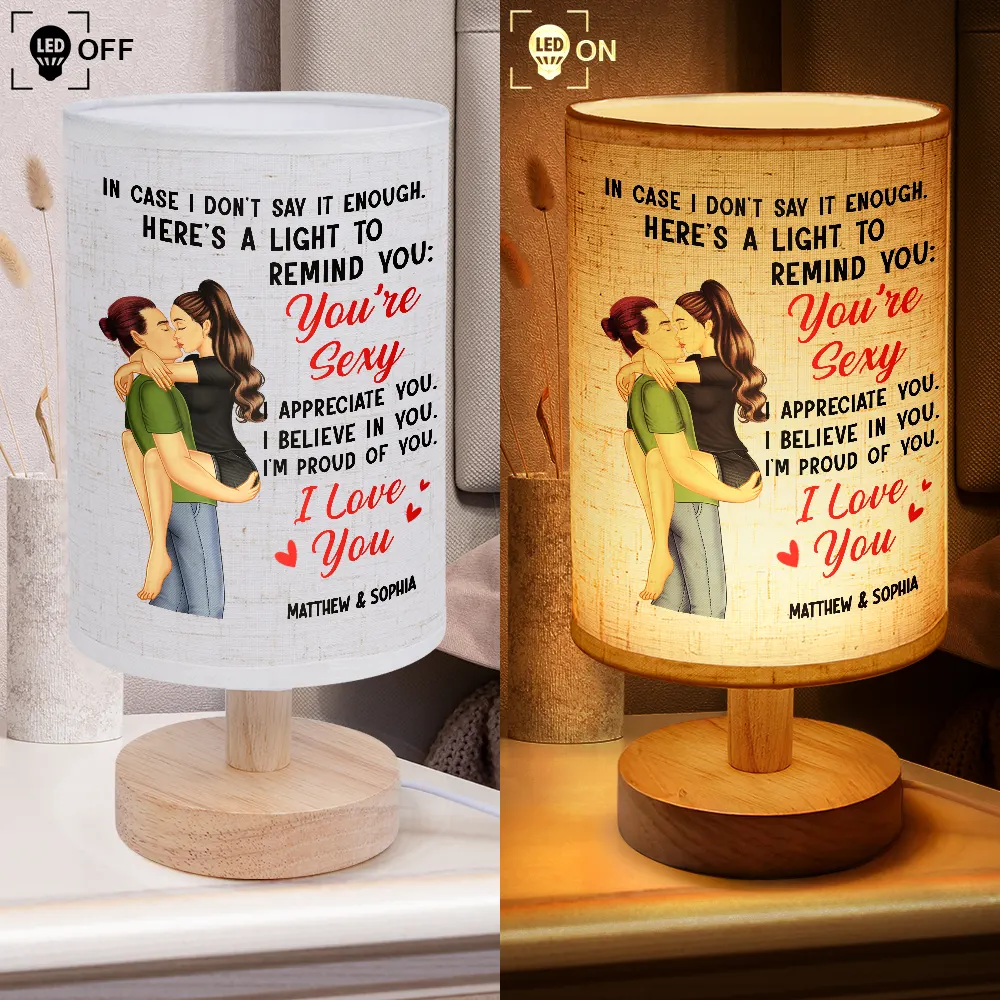 In Case I Don't Say It Enough Couples - Personalized Fabric Lamp - Image 4