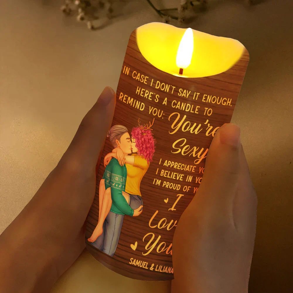 In Case I Don't Say It Enough Couples - Personalized Flameless LED Candle - Image 3
