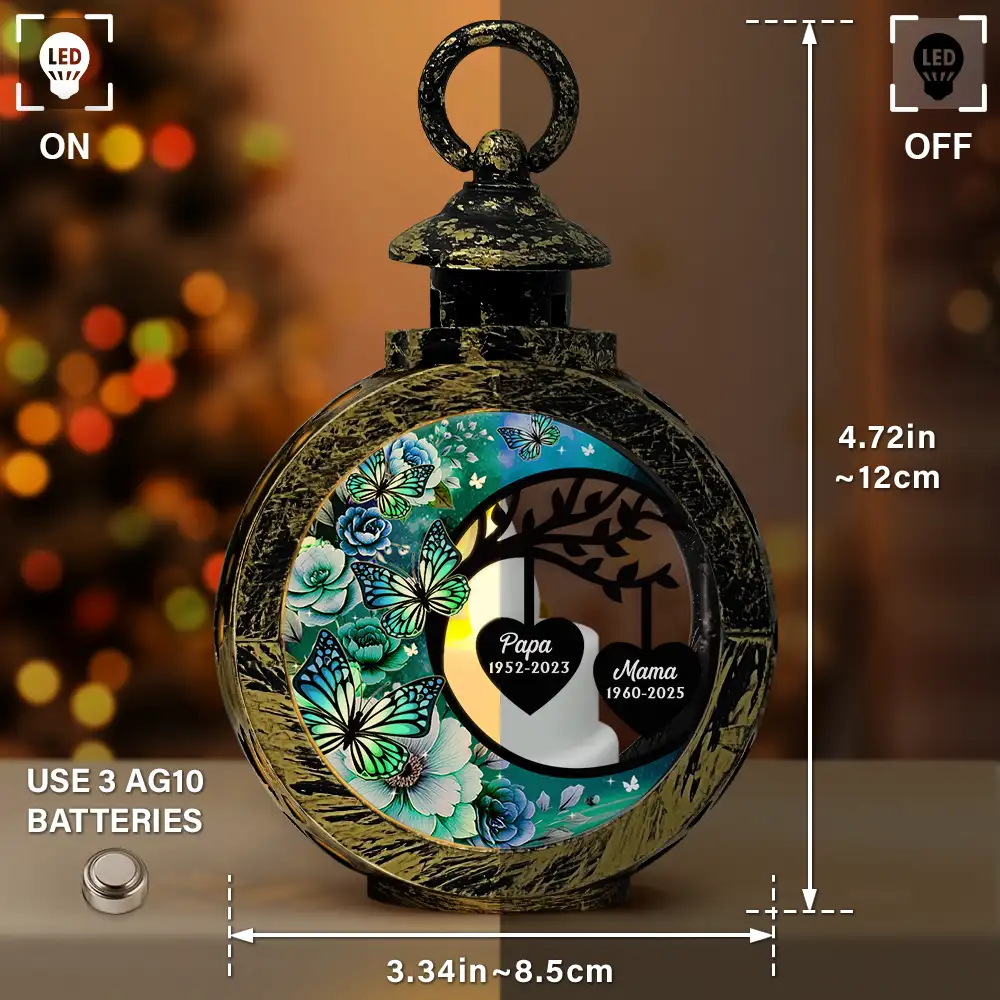 In Loving Memory - Personalized Candlelight Lantern Ornament - Image 4