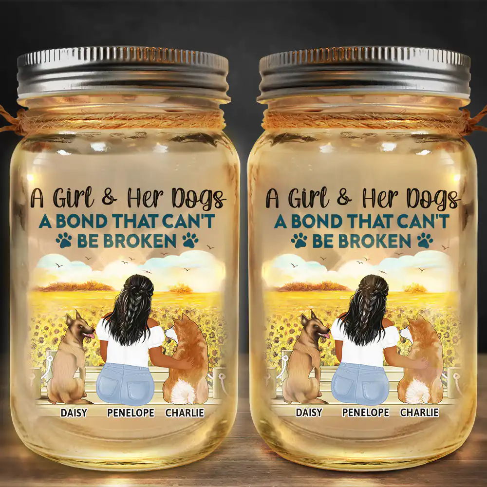 In My Darkest Hour I Found Your Paw - Gift For Dog Lovers, Dog Mom - Personalized Mason Jar Light - Image 2