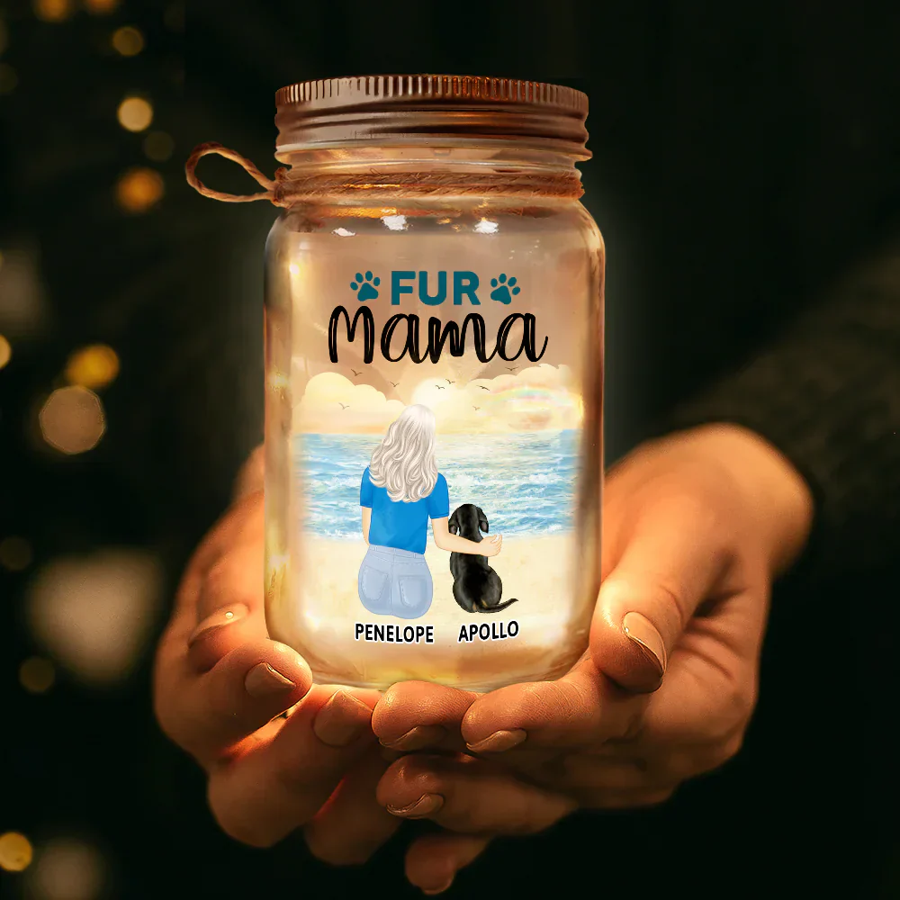 In My Darkest Hour I Found Your Paw - Gift For Dog Lovers, Dog Mom - Personalized Mason Jar Light - Image 3
