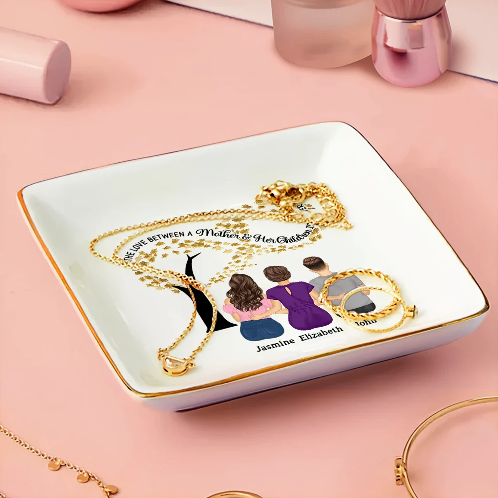 Infinity Tree The Love Between A Mother & Her Daughters Sons - Personalized Ring Dish - Image 3