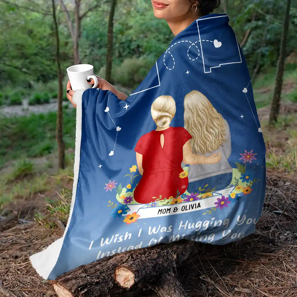 Instead Of Missing You - Personalized Fleece Blanket, Sherpa Blanket - Image 5