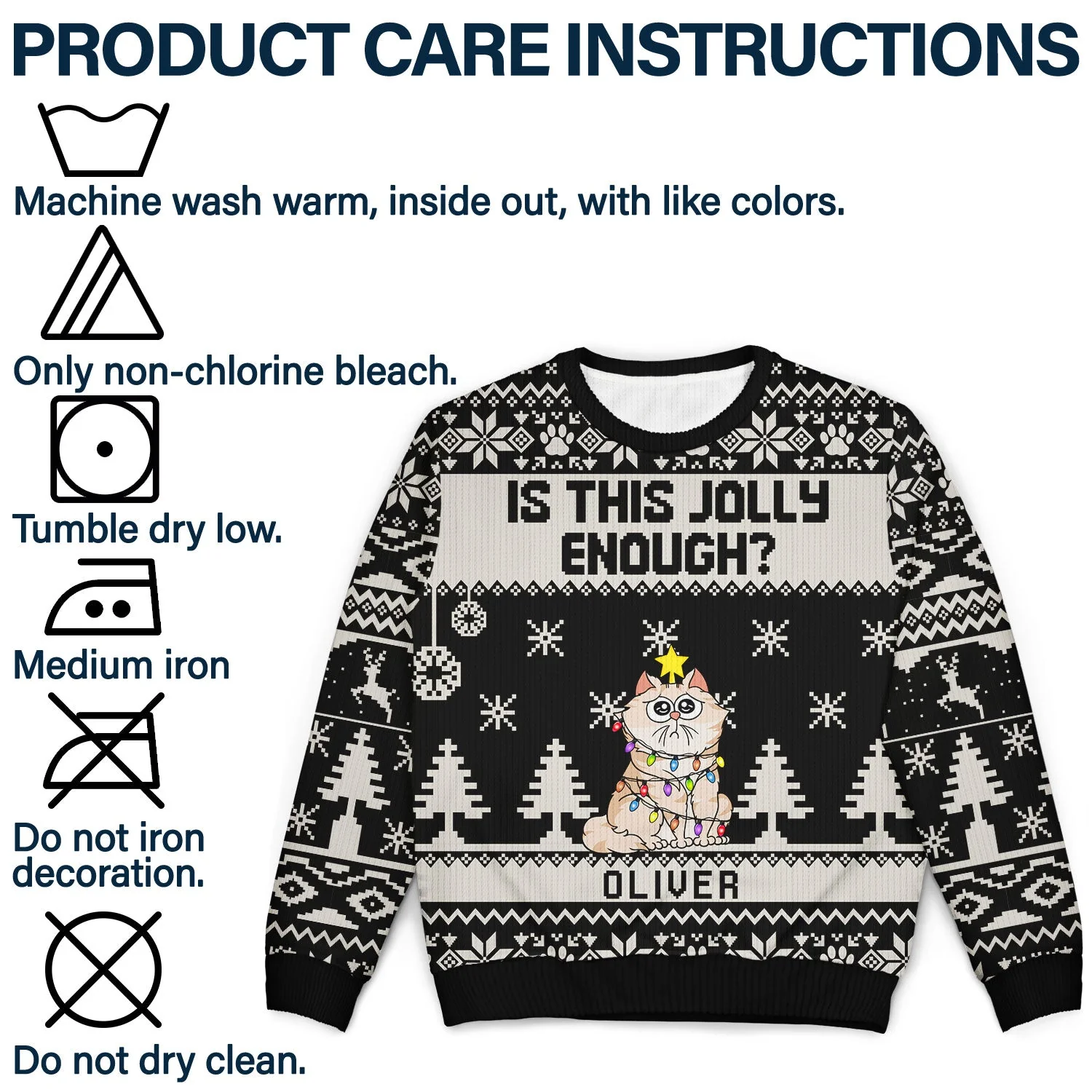 Is This Jolly Enough - Christmas Gift For Dog, Cat, Pet Lovers - Personalized Unisex Ugly Sweater - Image 7