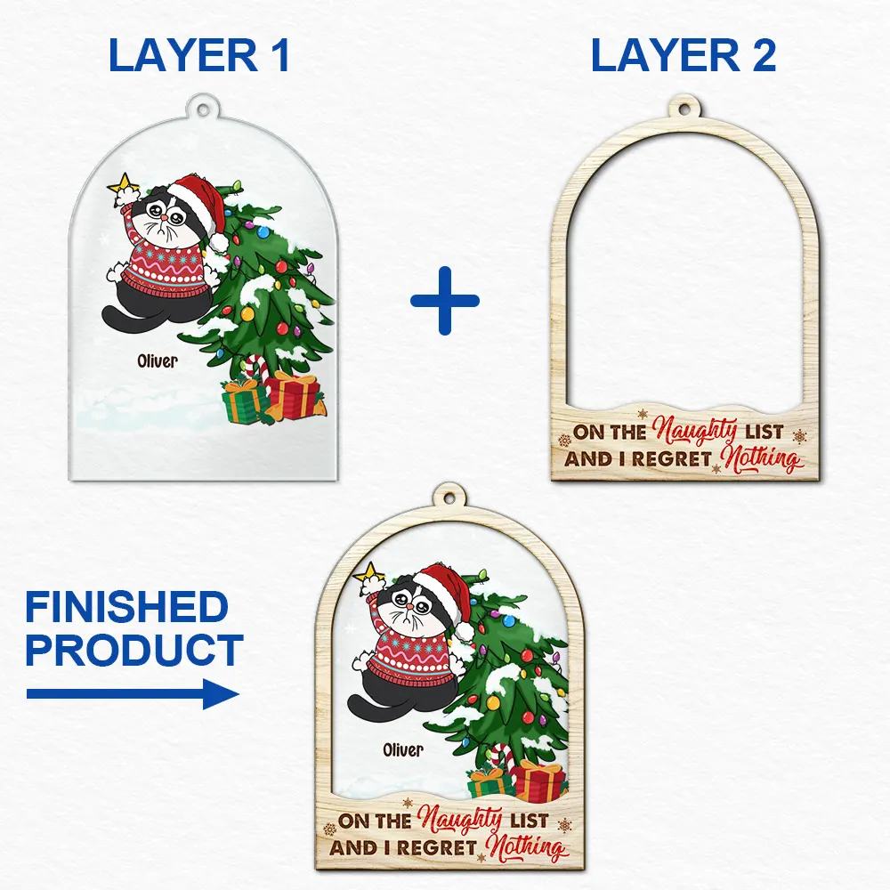 Is This Jolly Enough - Personalized 2-Layered Mix Ornament - Image 6