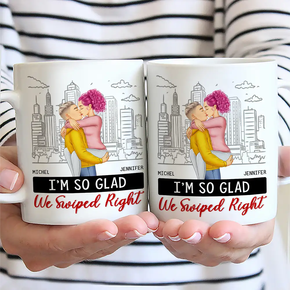 It Started With A Message Couples - Personalized Mug - Image 2
