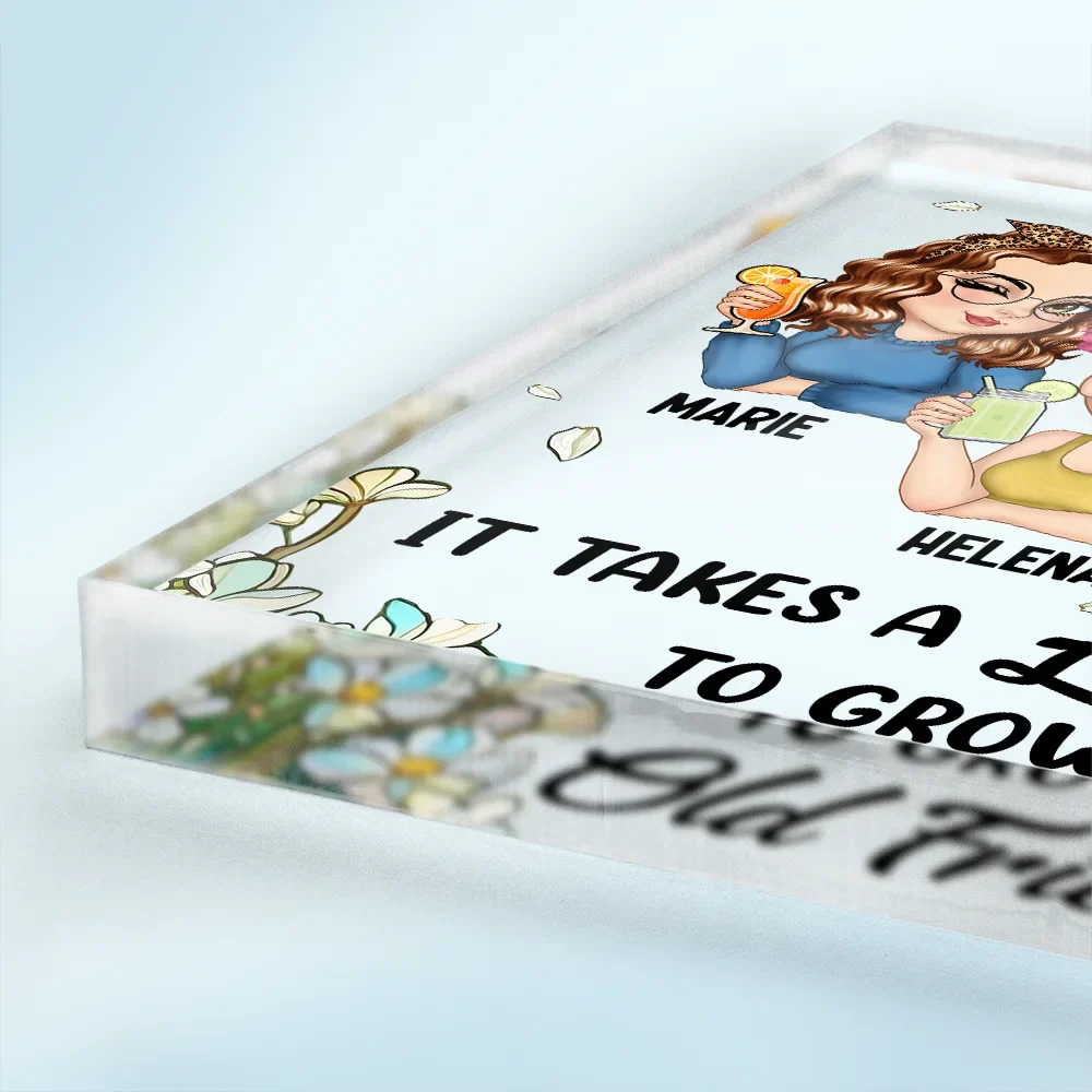 It Takes A Long Time To Grow An Old Friend Christmas - Personalized Square Shaped Acrylic Plaque - Image 3