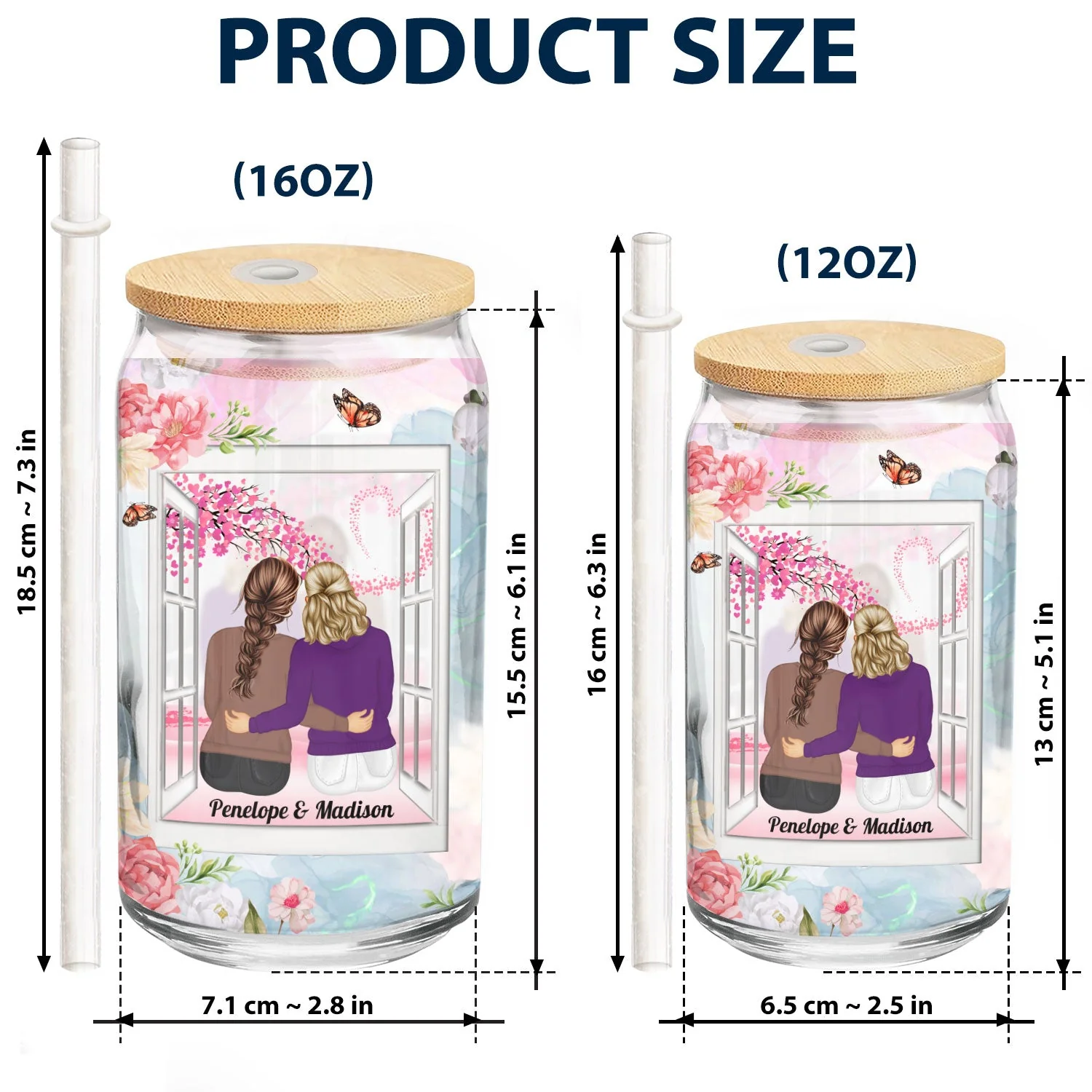 It Takes A Long Time To Grow An Old Friend - Gift For Besties - Personalized Clear Glass Can - Image 5