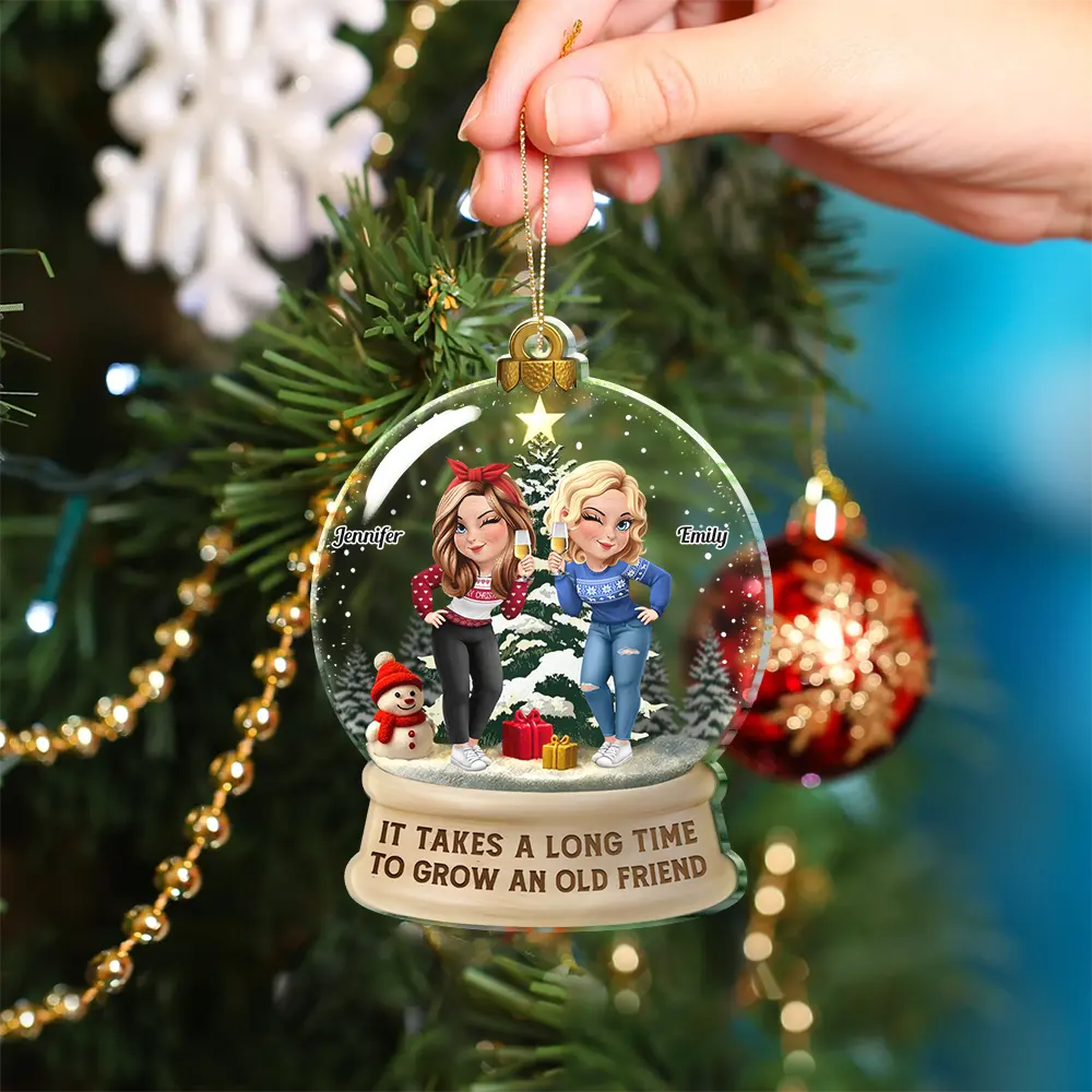 It Takes A Long Time To Grow An Old Friend - Personalized Custom Shaped Acrylic Ornament - Image 4