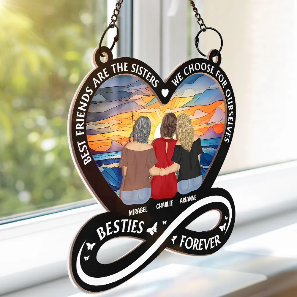 It Takes A Long Time To Grow An Old Friend - Personalized Window Hanging Suncatcher Ornament - Image 3