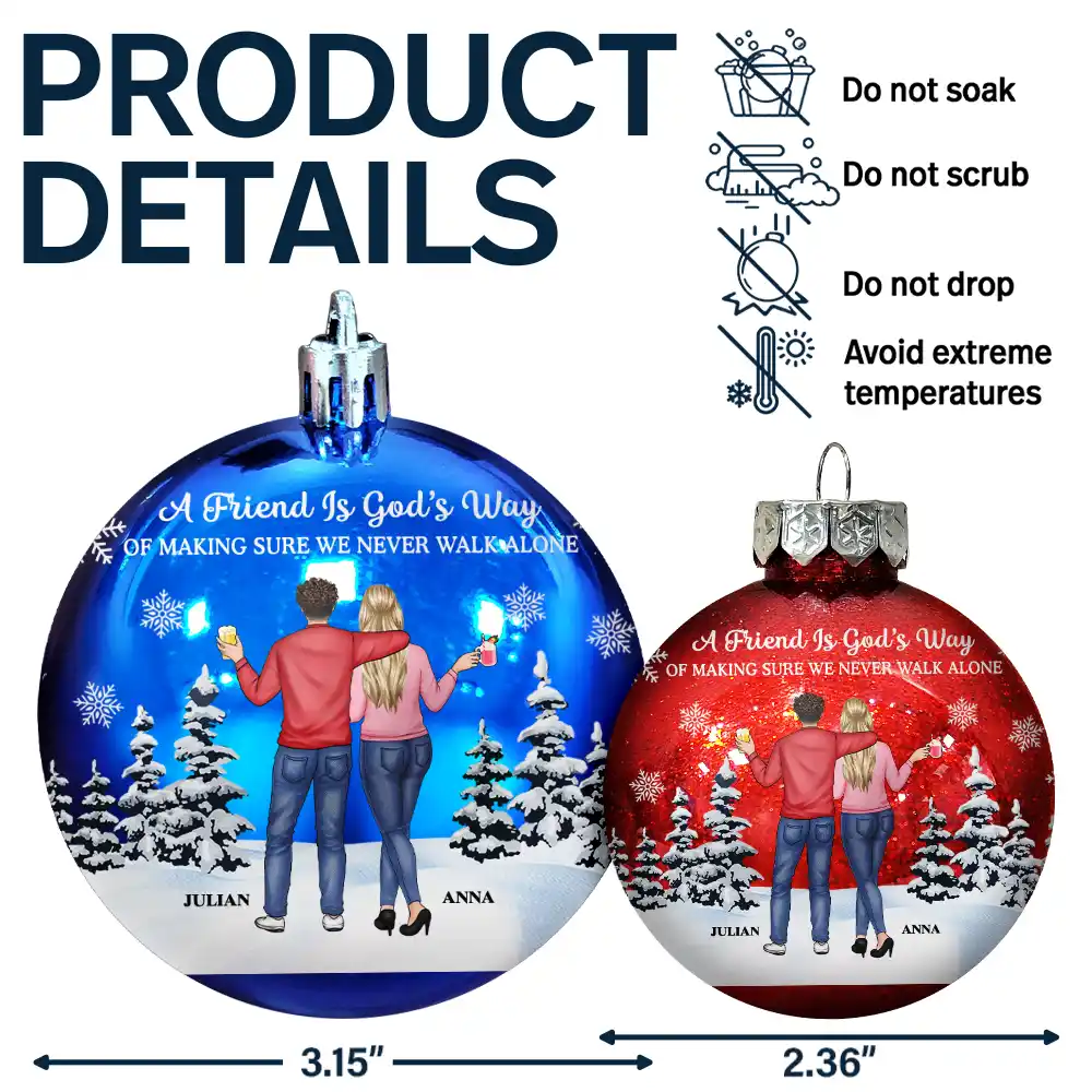 It Takes A Long Time To Grow An Old Friends - Personalized Ball Ornament - Image 6