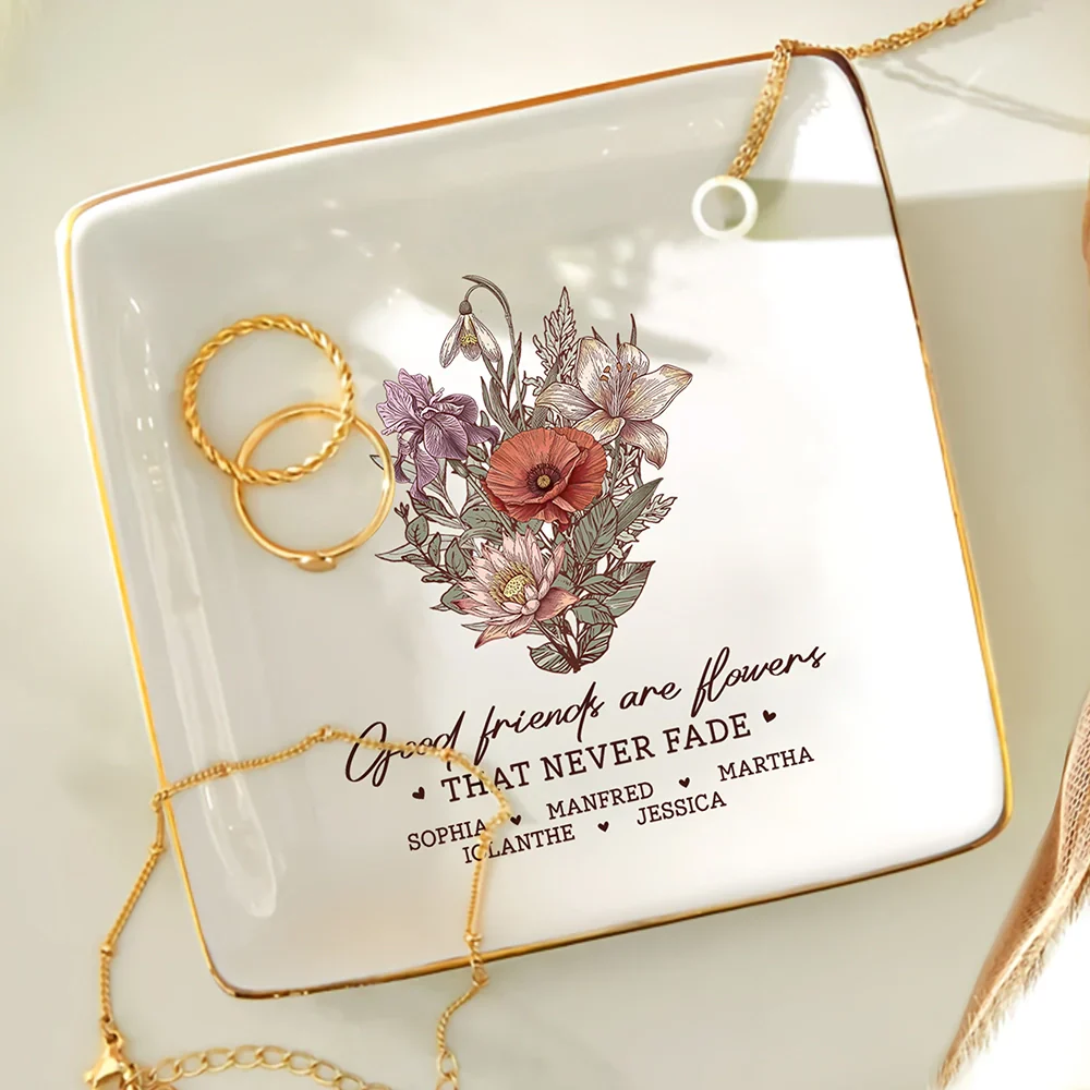 It Takes A Long Time To Grow Old Friends Bestie - Personalized Ring Dish - Image 4