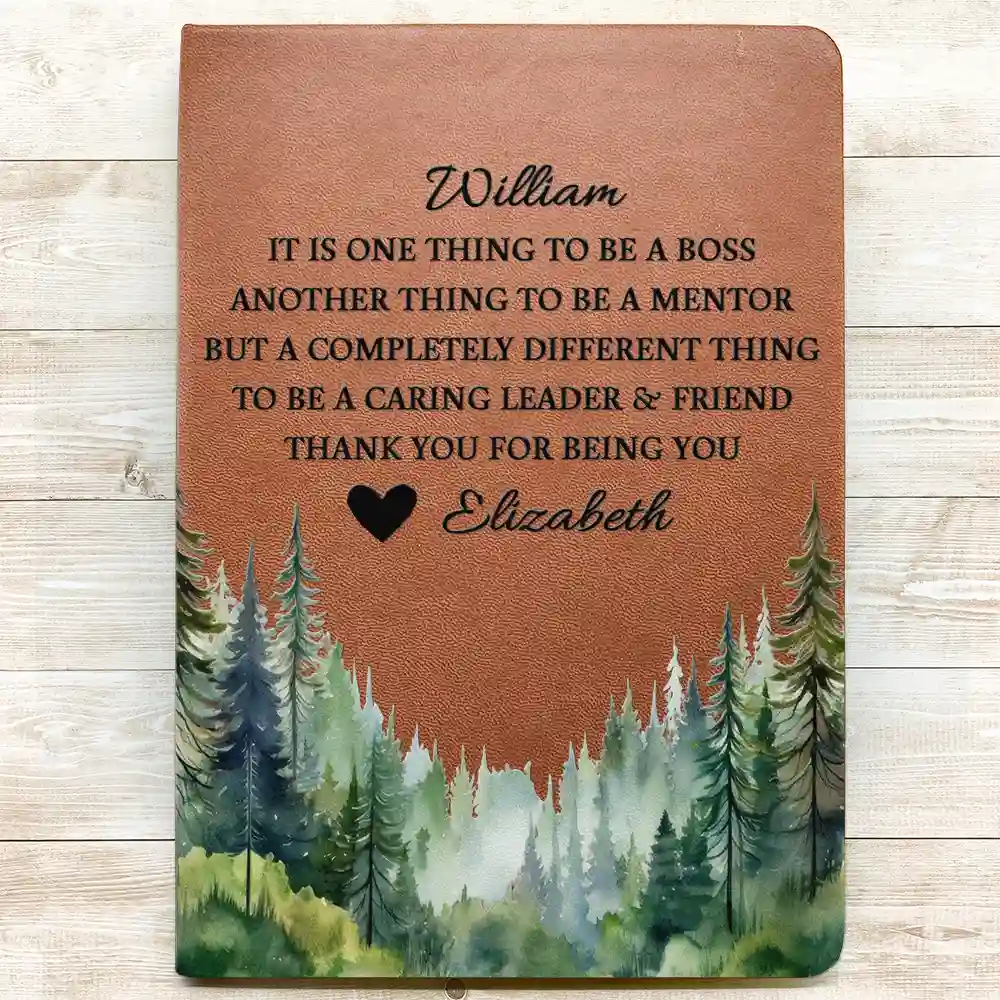 It Takes A Village Thanks You For Being A Part Of Us - Personalized Leather Journal - Image 3