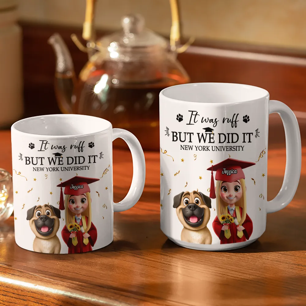 It Was Ruff But We Did It - Personalized White Edge-to-Edge Mug - Image 3