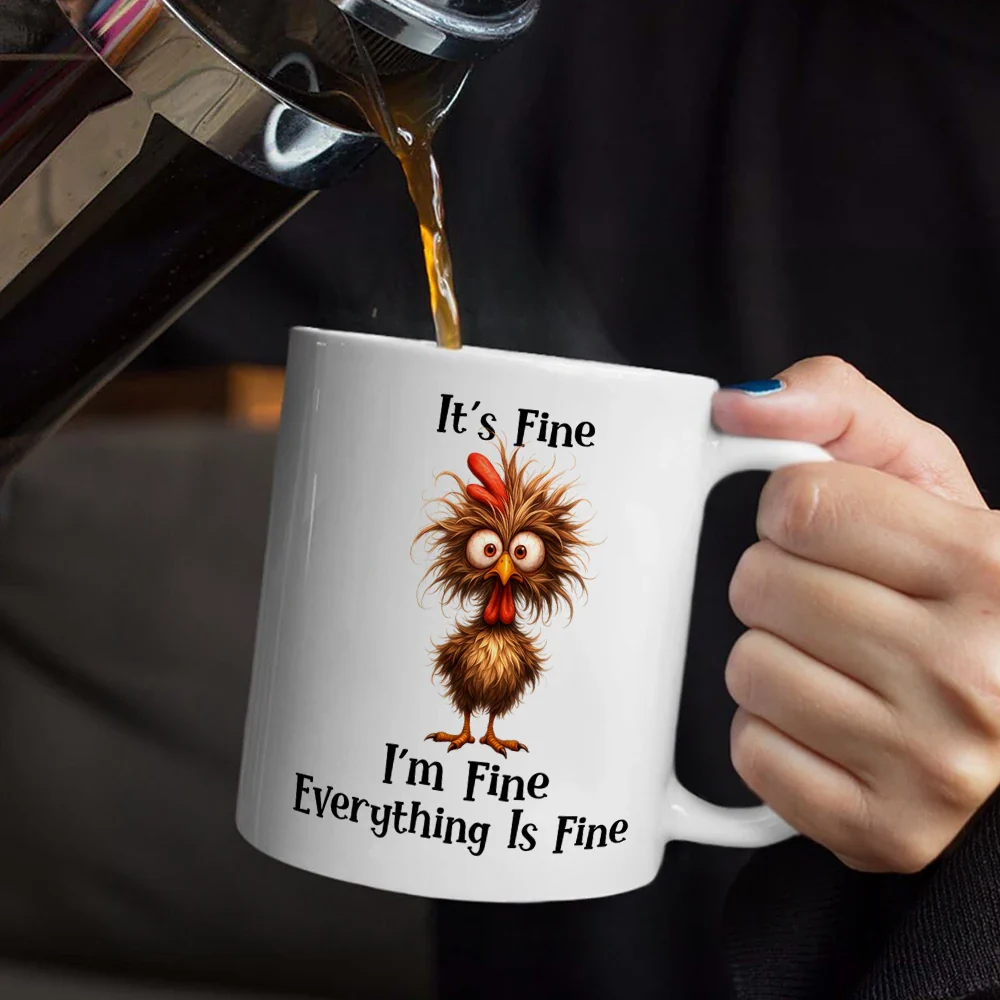 It's Fine I'm Fine Everything Is Fine - Personalized Mug - Image 5
