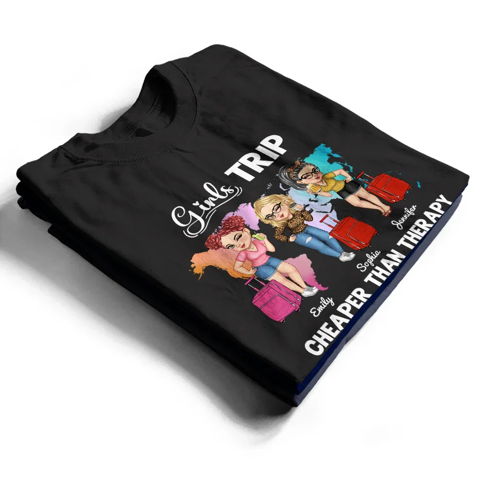 It's Girls Trip World Map - Personalized T Shirt - Image 2