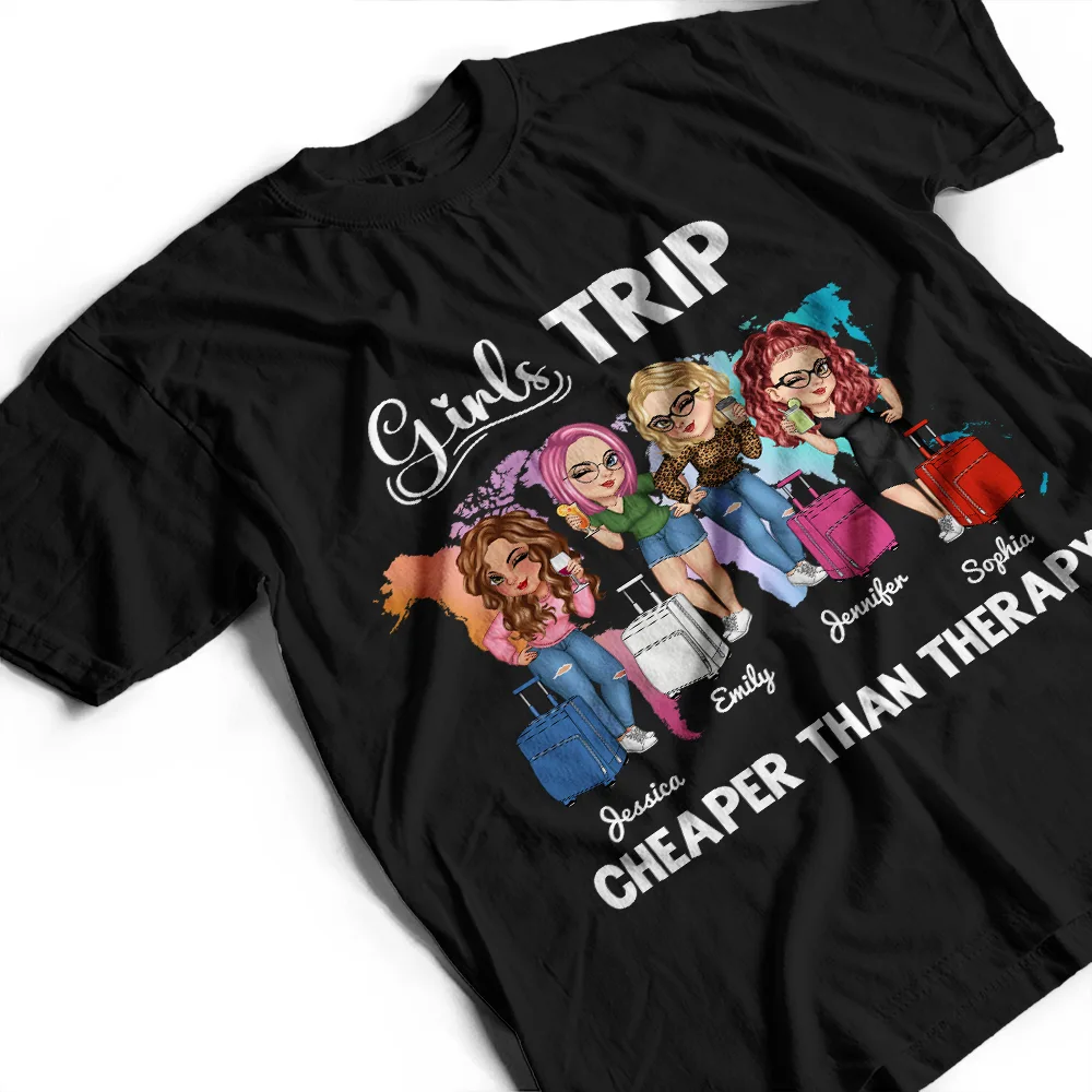 It's Girls Trip World Map - Personalized T Shirt - Image 3