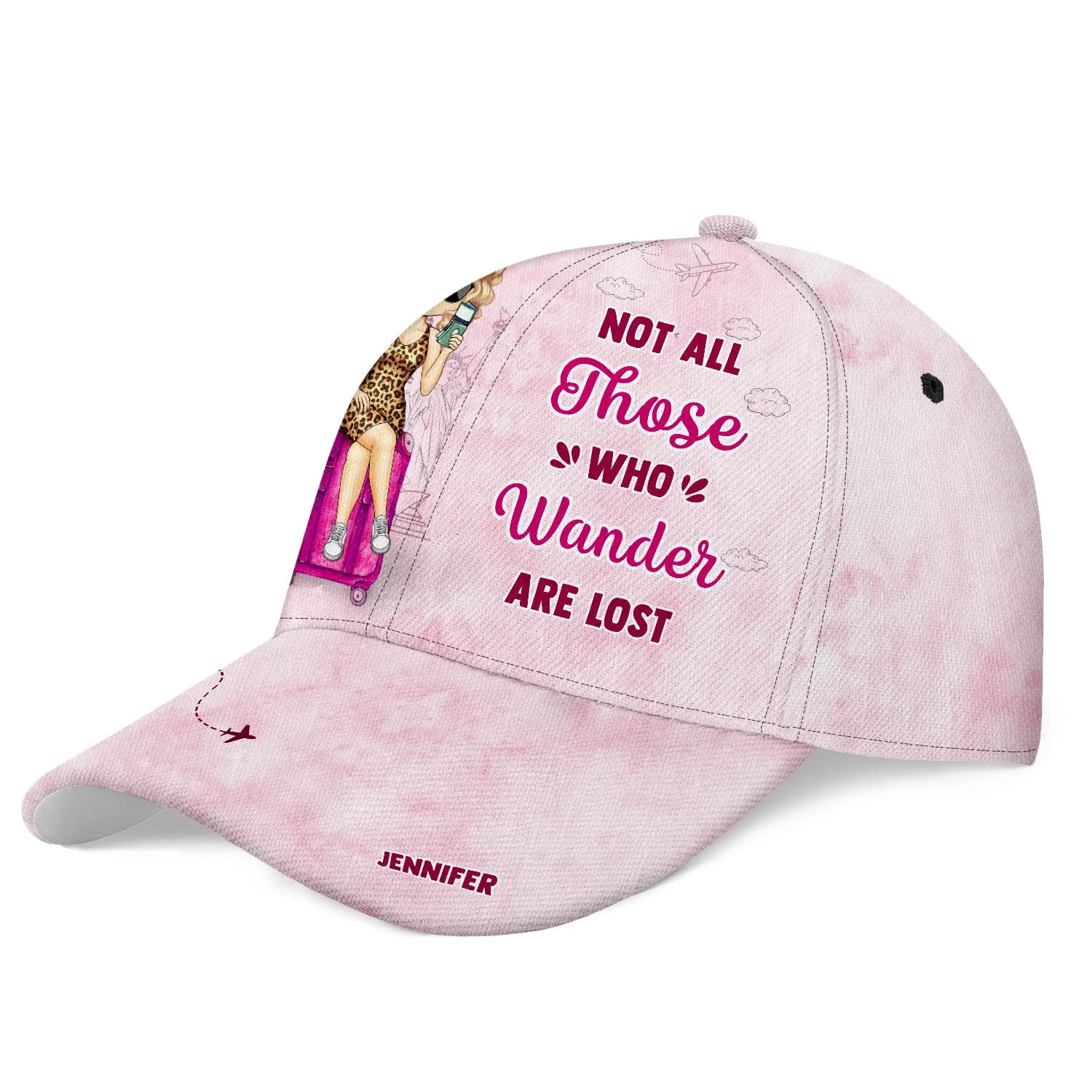 It's On My List - Gift For Traveling Lovers, Vacation Lovers, Travelers, Him, Her - Personalized Classic Cap - Image 2