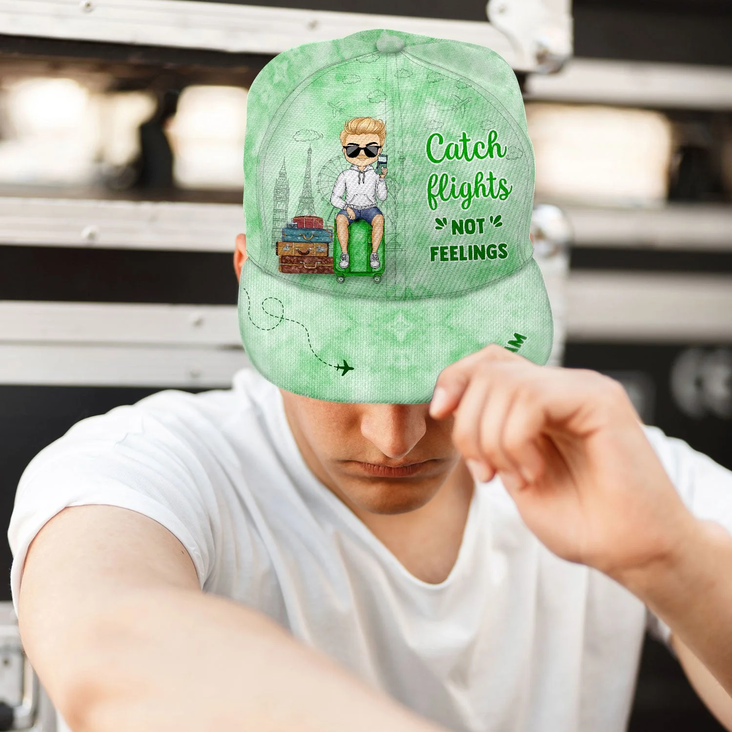 It's On My List - Gift For Traveling Lovers, Vacation Lovers, Travelers, Him, Her - Personalized Classic Cap - Image 4