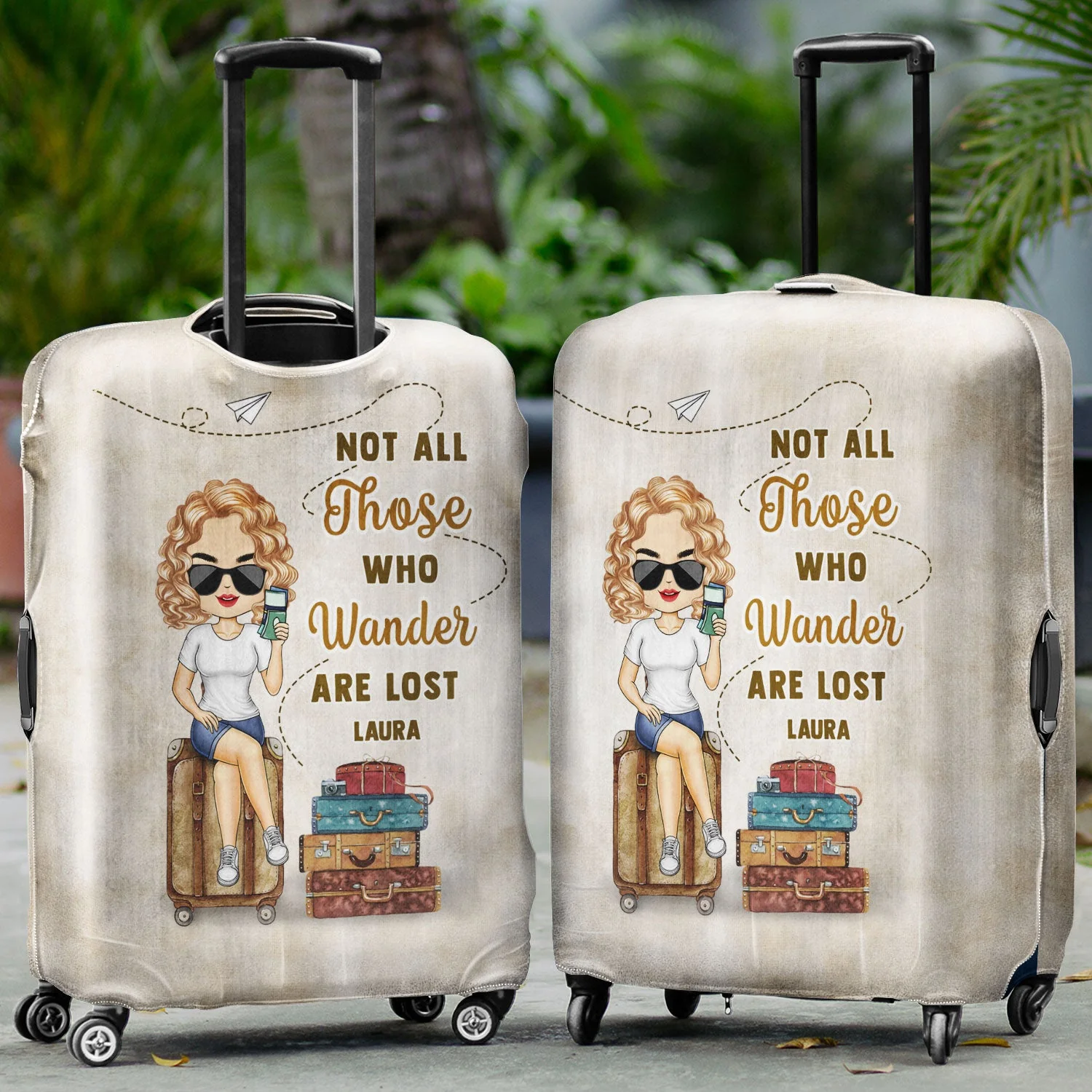It's On My List - Gift For Traveling Lovers, Vacation Lovers, Travelers, Him, Her - Personalized Luggage Cover - Image 2
