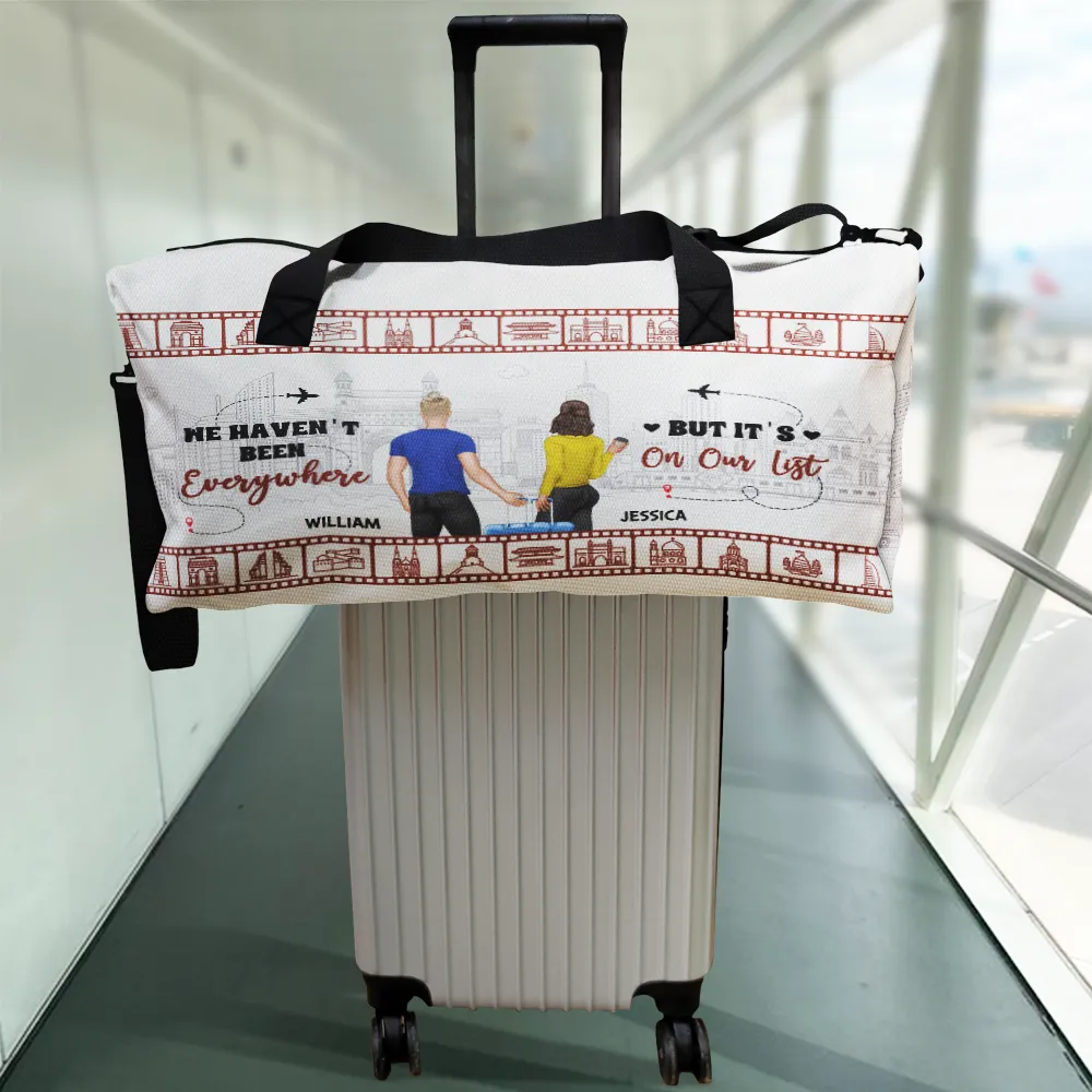 It's On Our List Travel Couple - Personalized Duffle Bag - Image 2