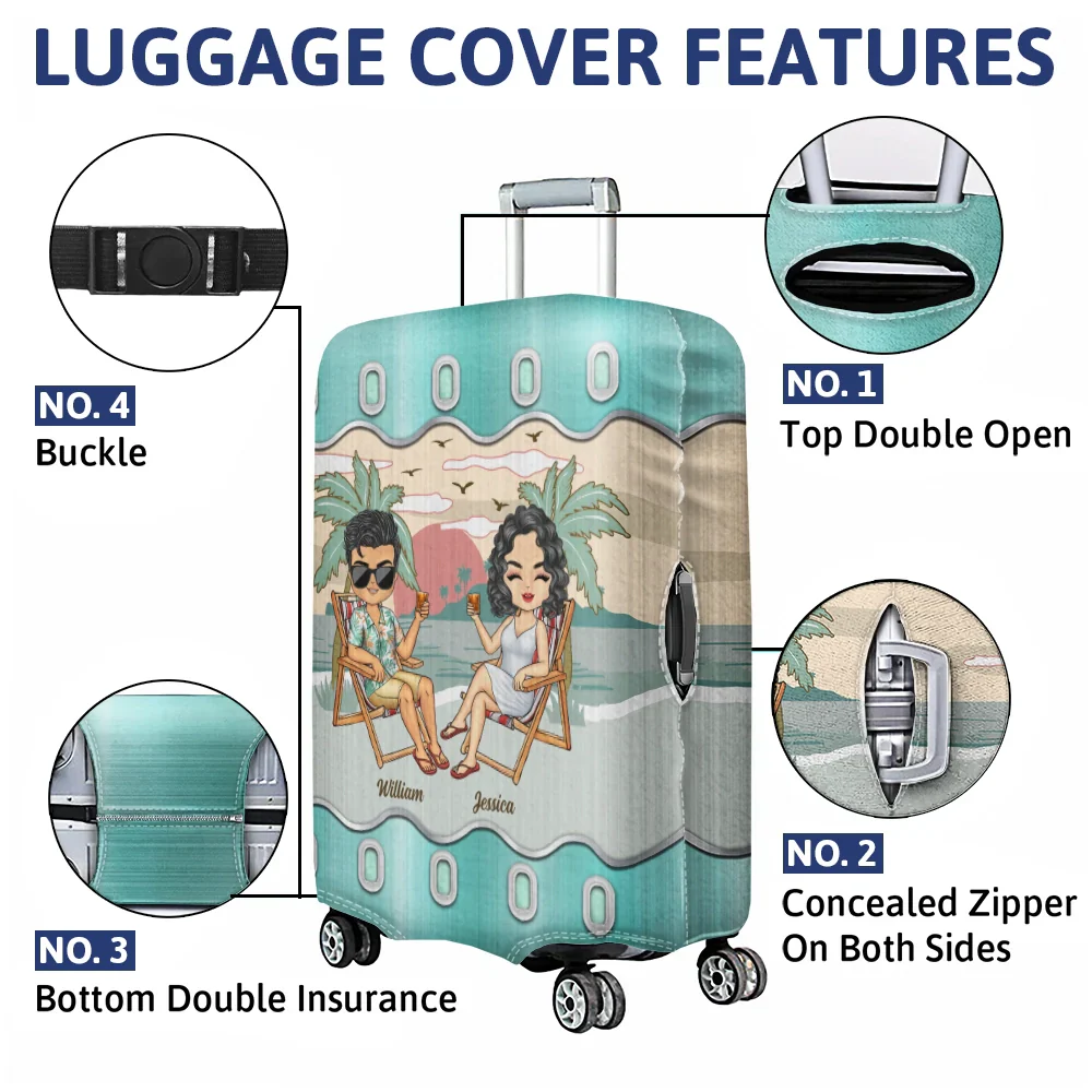 It's On Our List Travel Partners For Life - Personalized Luggage Cover - Image 4