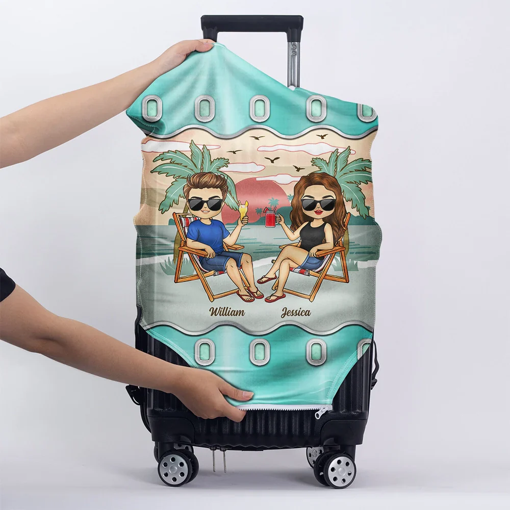 It's On Our List Travel Partners For Life - Personalized Luggage Cover - Image 5