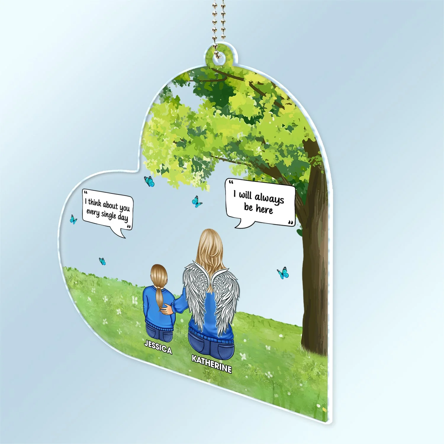 It's So Hard To Live Without You - Memorial Gift - Personalized Acrylic Car Hanger - Image 2