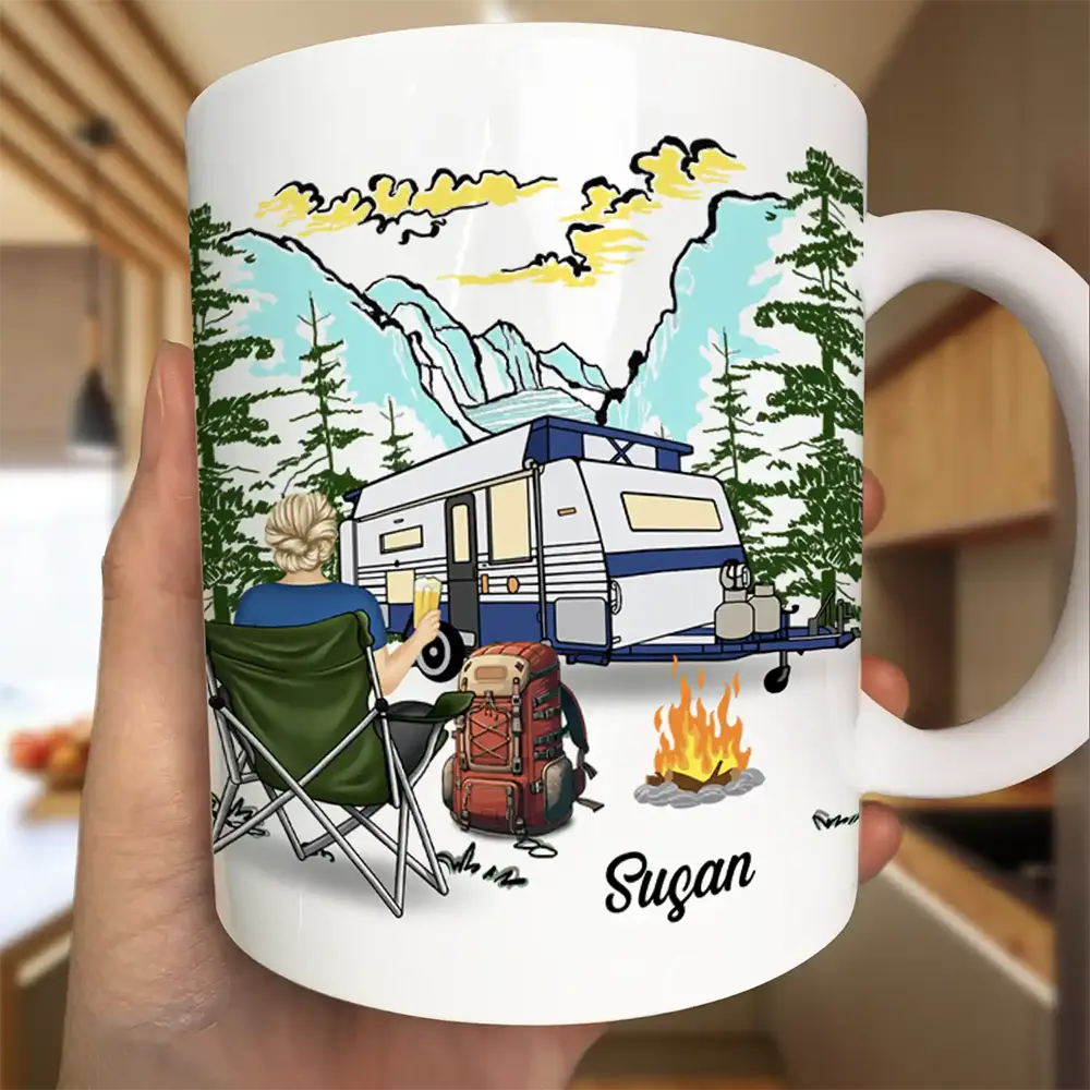 Iwishabish Woods Camping - Personalized Mug - Image 4