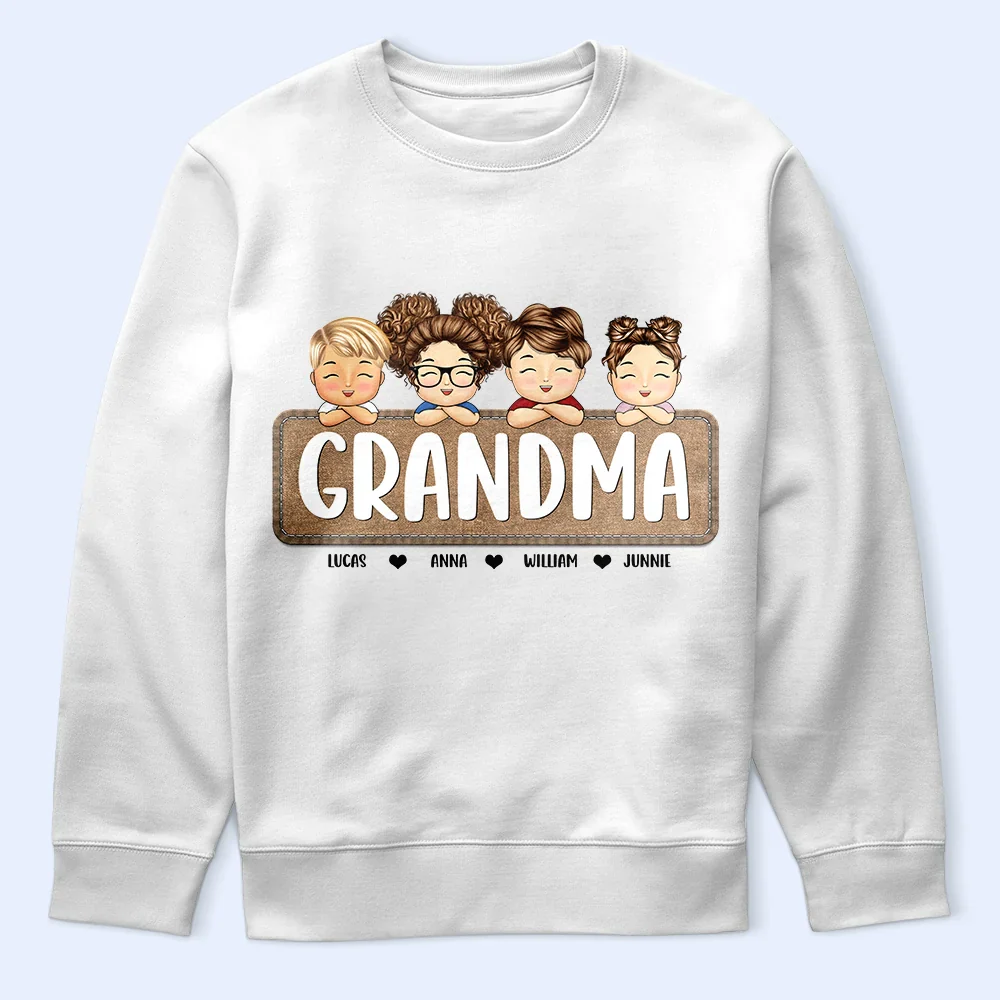 Jeans Pattern Mom Nana And Kids - Personalized T Shirt - Image 5