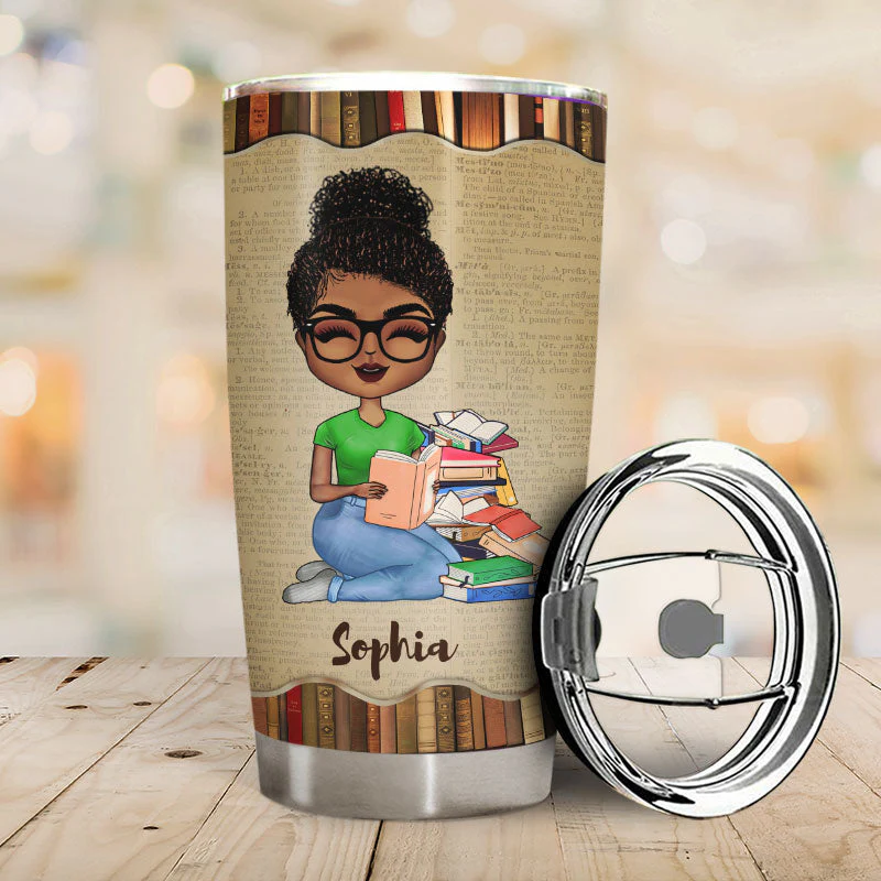 Just A Boy Who Loves Books Reading - Reading Gift - Personalized Custom Tumbler - Image 2