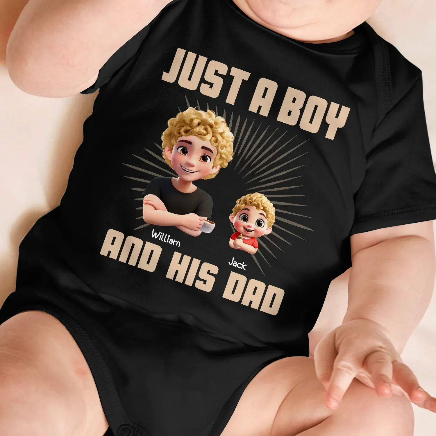 Just A Dad And His Girl 3D Effect Crossed Arms - Personalized T Shirt - Image 6