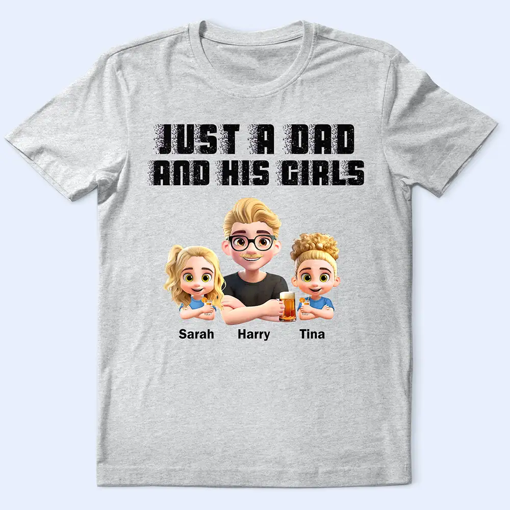 Just A Dad And His Girl Grunge Style - Personalized T Shirt - Image 2