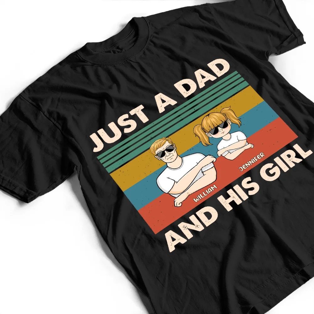Just A Dad And His Girl - Personalised T Shirt - Image 2