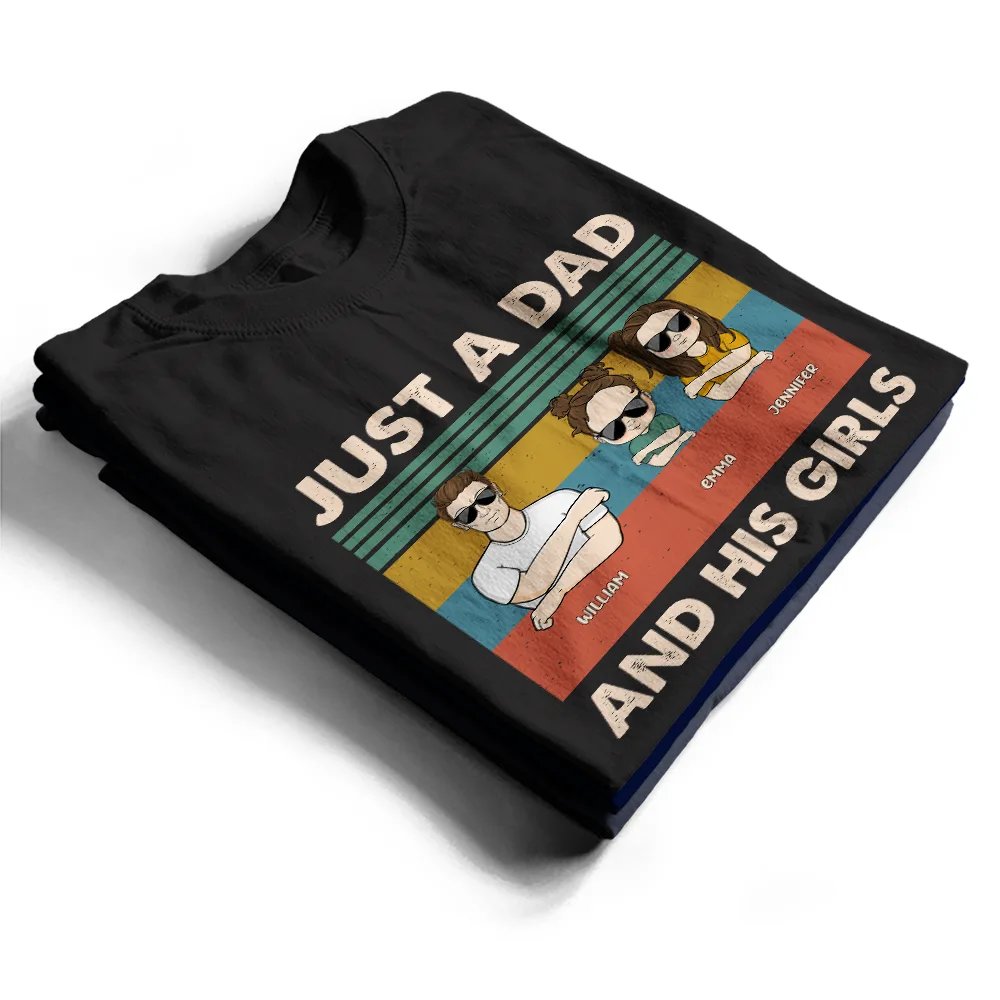Just A Dad And His Girl - Personalised T Shirt - Image 3