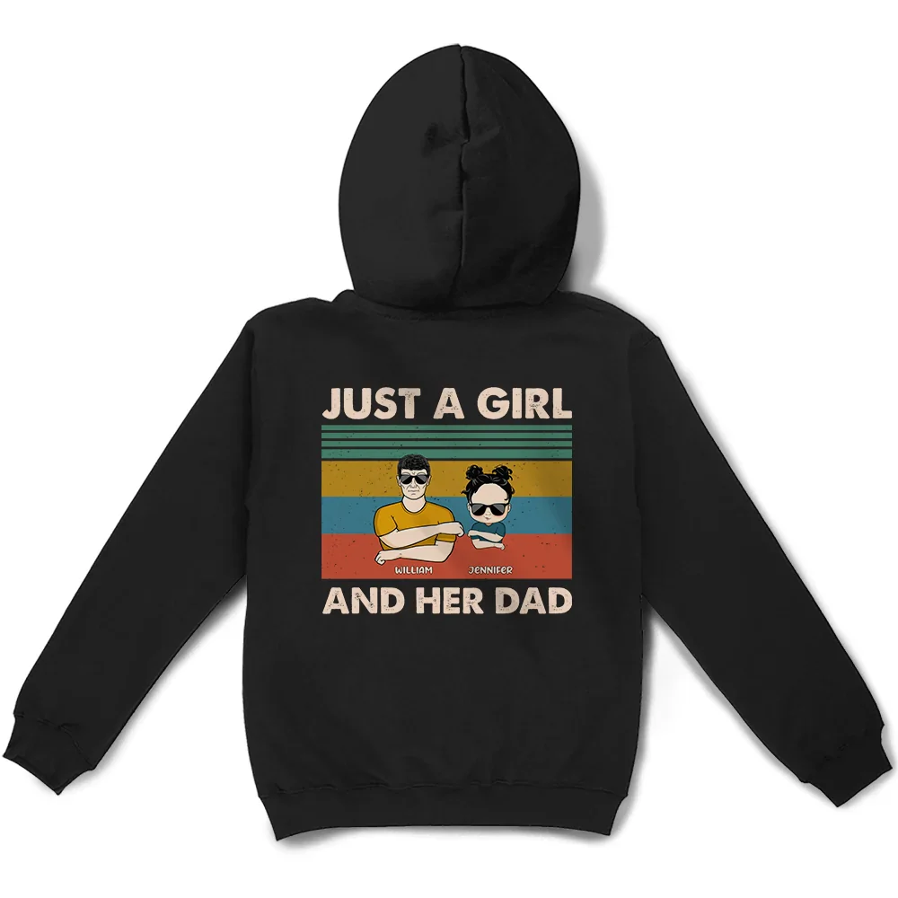 Just A Dad And His Girl - Personalized T Shirt - Image 4