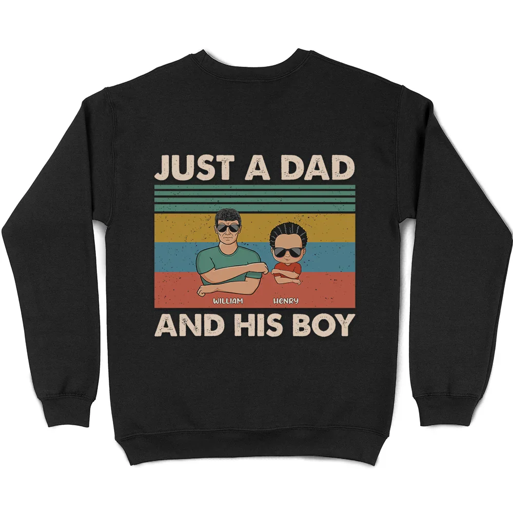 Just A Dad And His Girl - Personalized T Shirt - Image 5