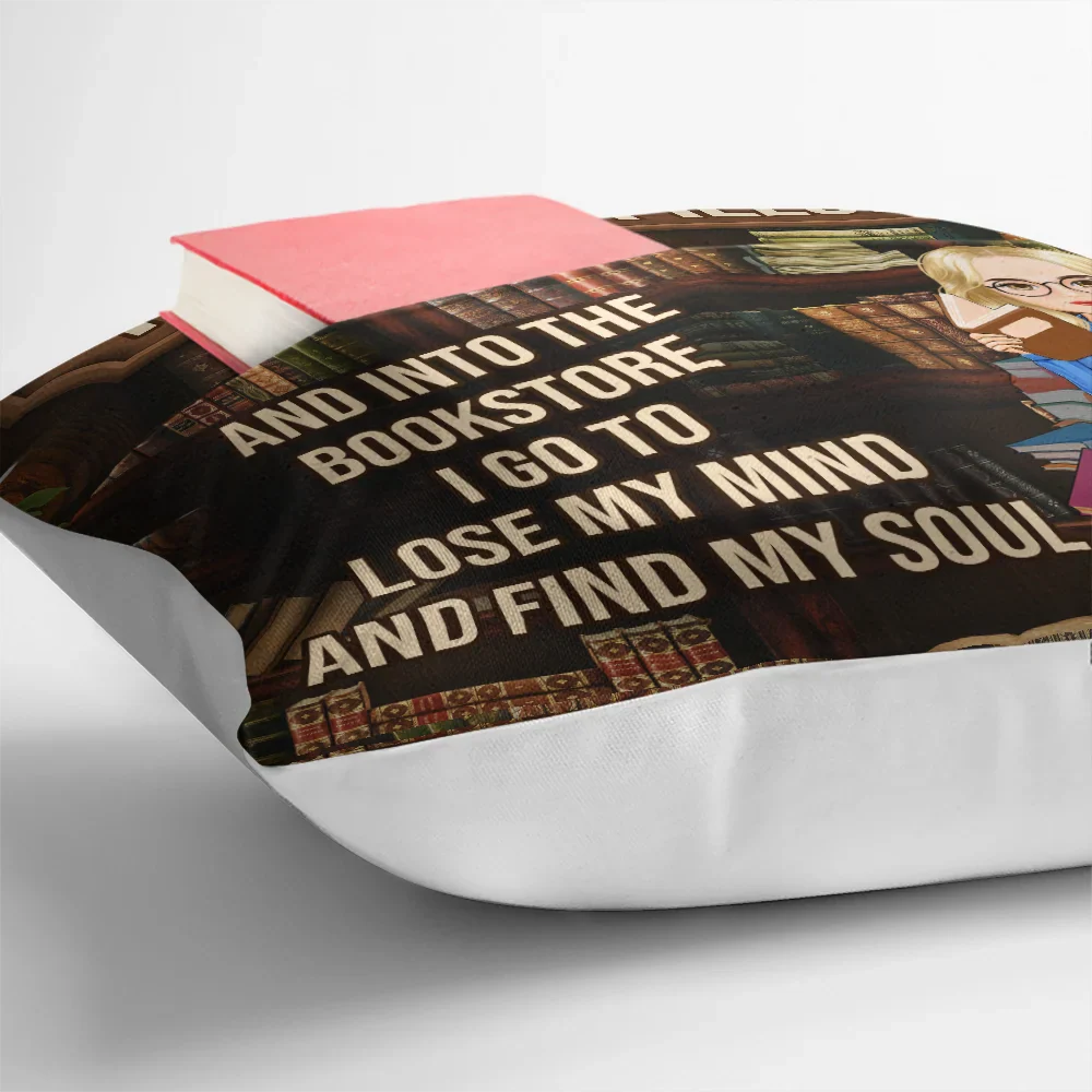 Just A Girl Boy Who Loves Books Reading Pillow - Personalized Pocket Pillow - Image 4