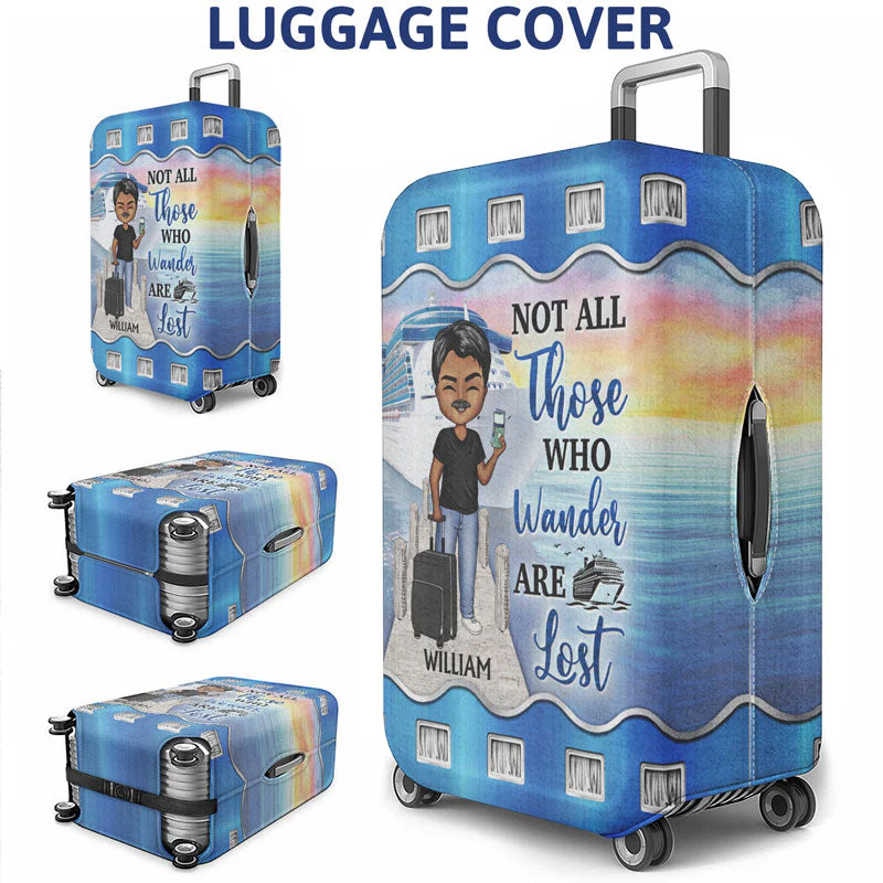 Just A Girl Boy Who Loves Cruising - Gift For Traveling Lovers - Personalized Custom Luggage Cover - Image 3