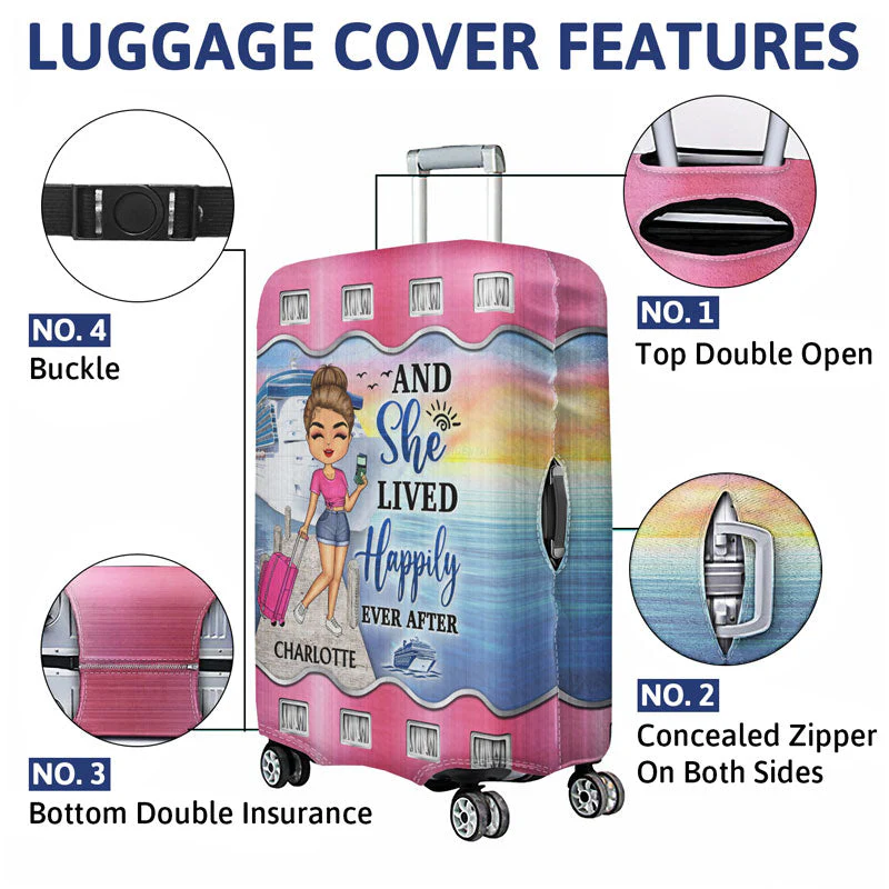 Just A Girl Boy Who Loves Cruising - Gift For Traveling Lovers - Personalized Custom Luggage Cover - Image 4