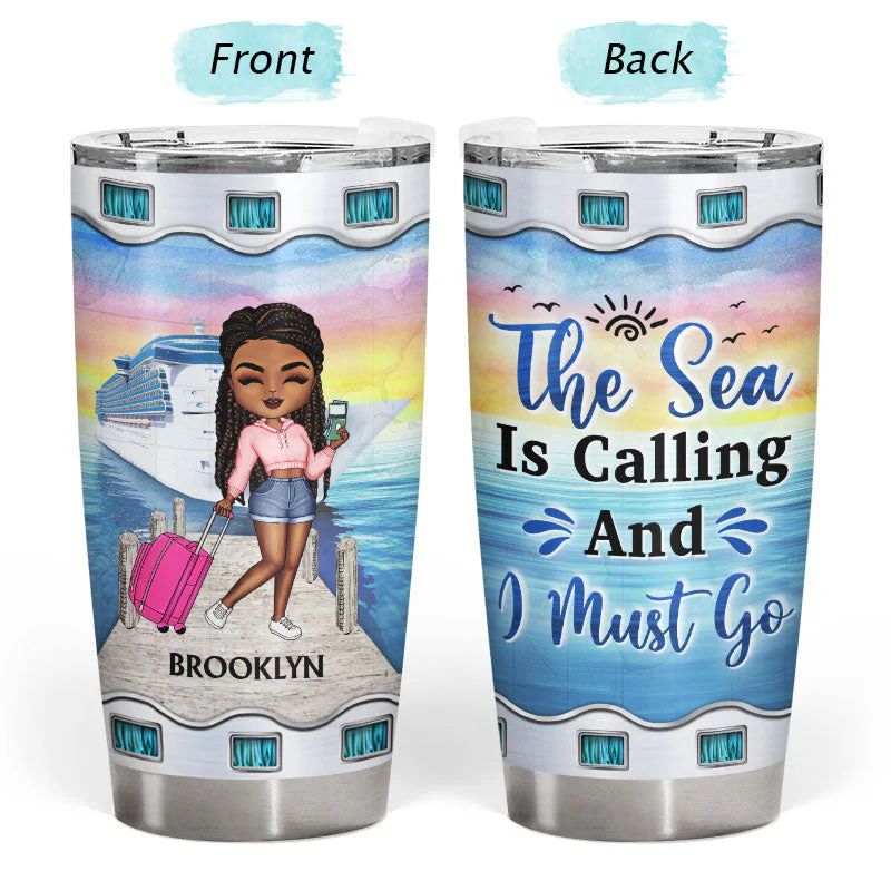 Just A Girl Boy Who Loves Cruising - Gift For Traveling Lovers - Personalized Custom Tumbler - Image 3