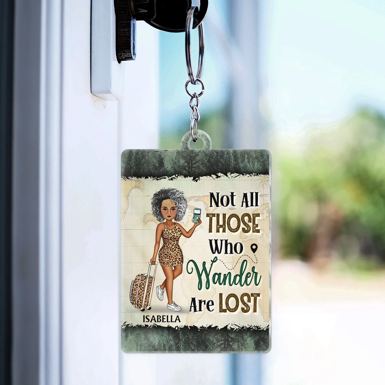 Just A Girl Boy Who Loves Traveling Adventure - Birthday Gift For Travel Lovers - Personalized Custom Acrylic Keychain - Image 3