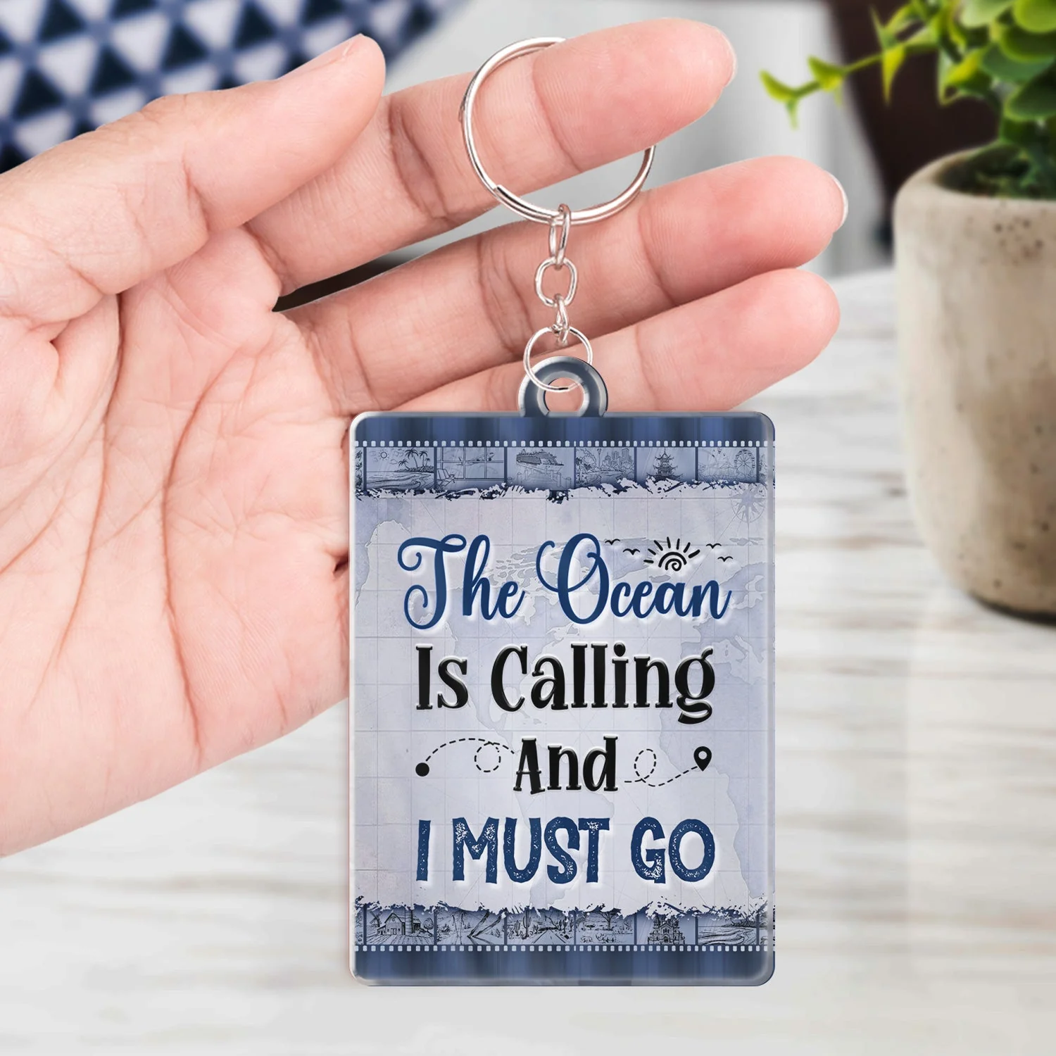 Just A Girl Boy Who Loves Traveling Adventure - Birthday Gift For Travel Lovers - Personalized Custom Acrylic Keychain - Image 4