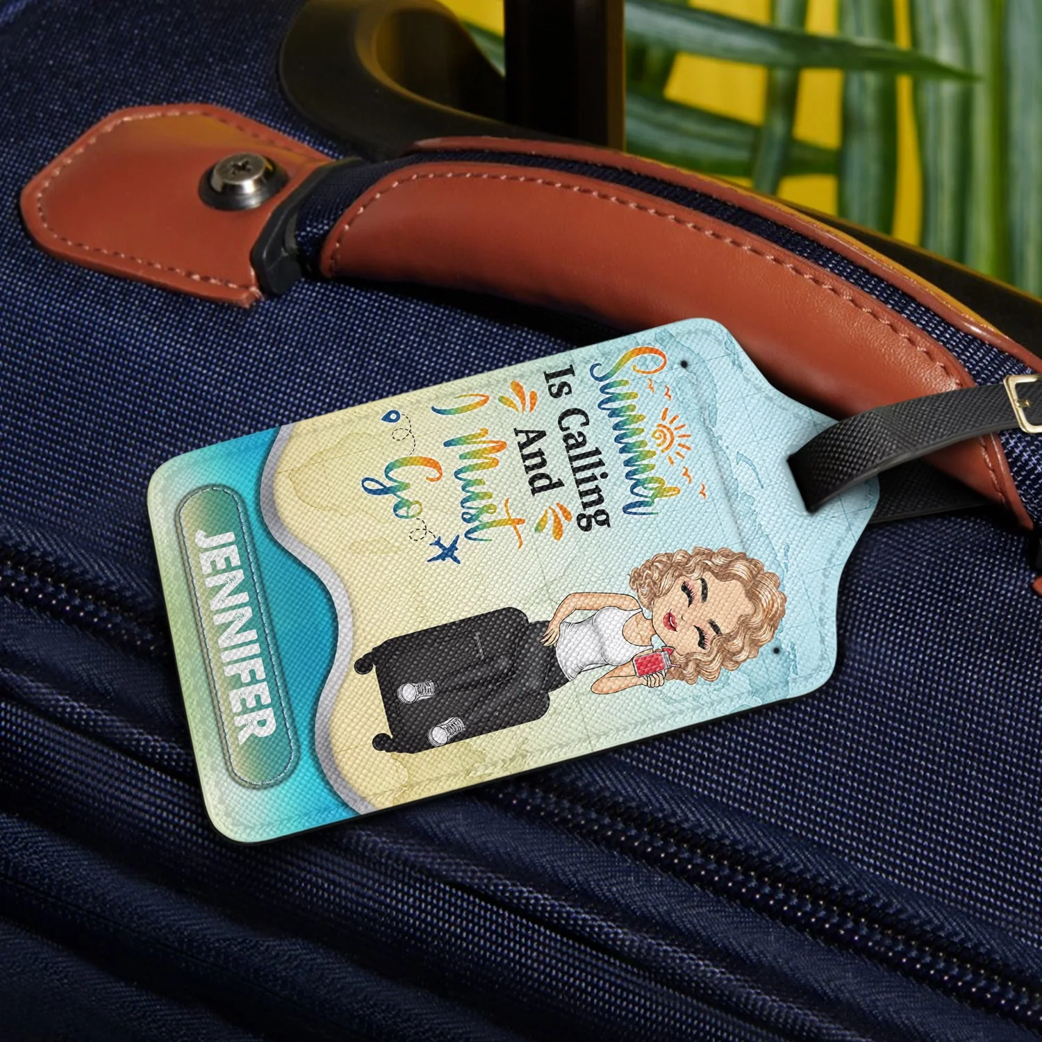 Just A Girl Boy Who Loves Traveling - Birthday Gift For Him, Her, Vacation Lovers - Personalized Luggage Tag - Image 2