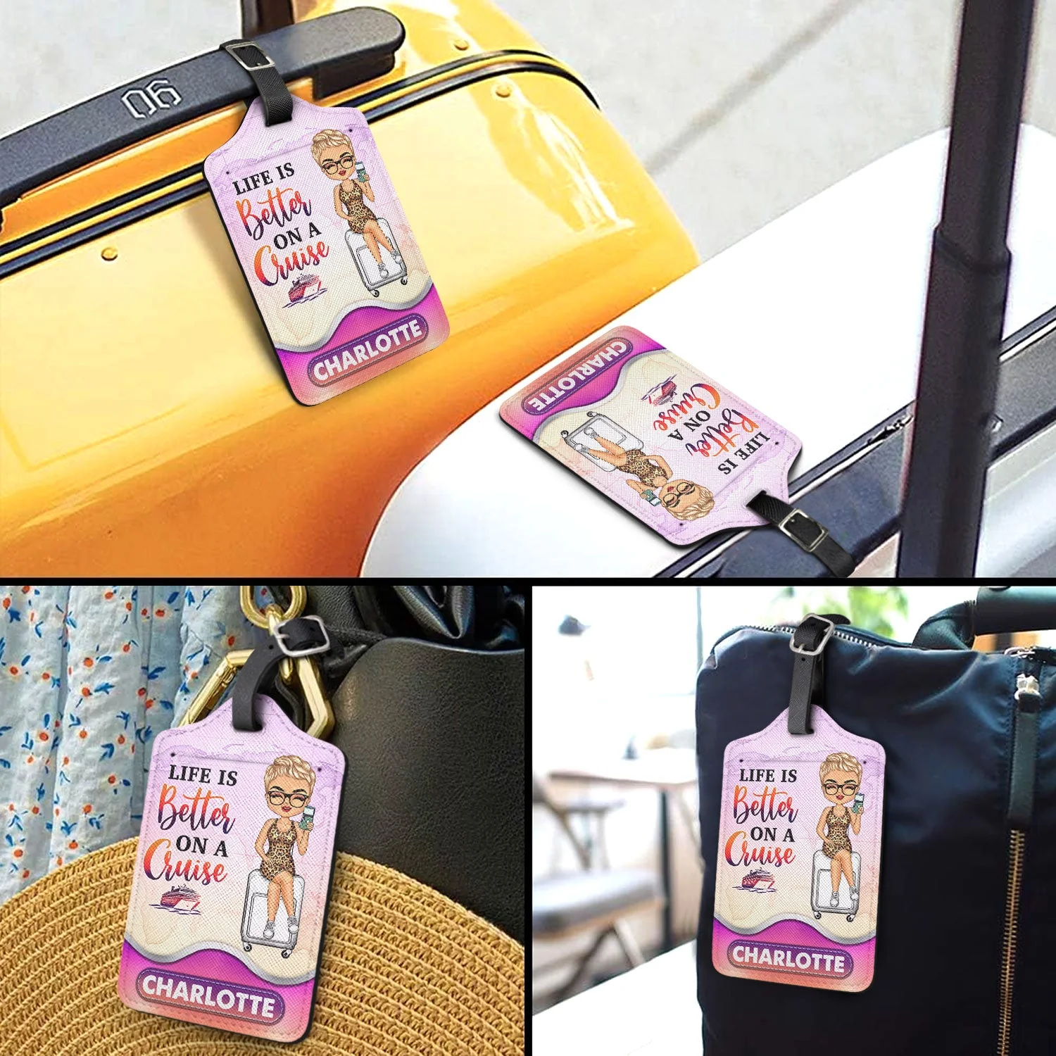 Just A Girl Boy Who Loves Traveling - Birthday Gift For Him, Her, Vacation Lovers - Personalized Luggage Tag - Image 3