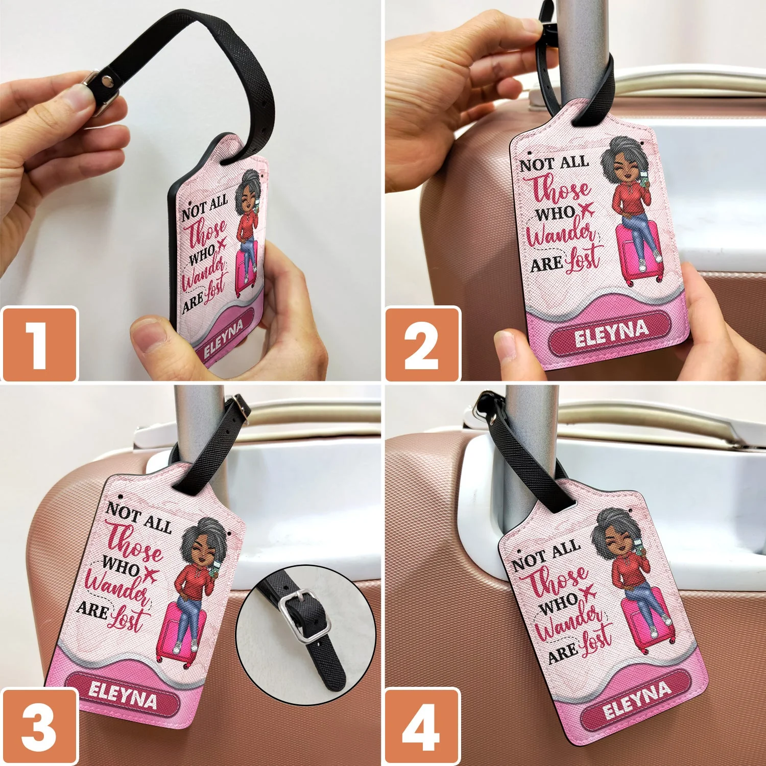Just A Girl Boy Who Loves Traveling - Birthday Gift For Him, Her, Vacation Lovers - Personalized Luggage Tag - Image 6
