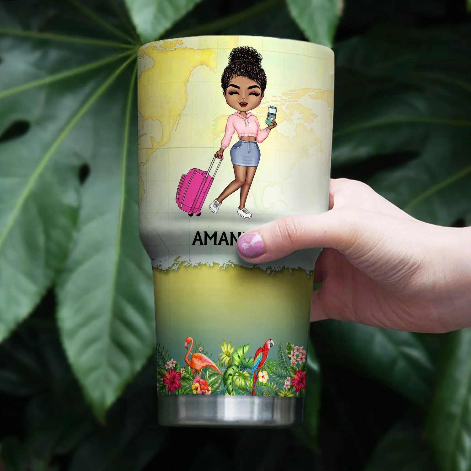 Just A Girl Boy Who Loves Traveling Cruising - Birthday Gift For Him, Her, Trippin', Vacation Lovers - Personalized Custom 30 Oz Tumbler - Image 4