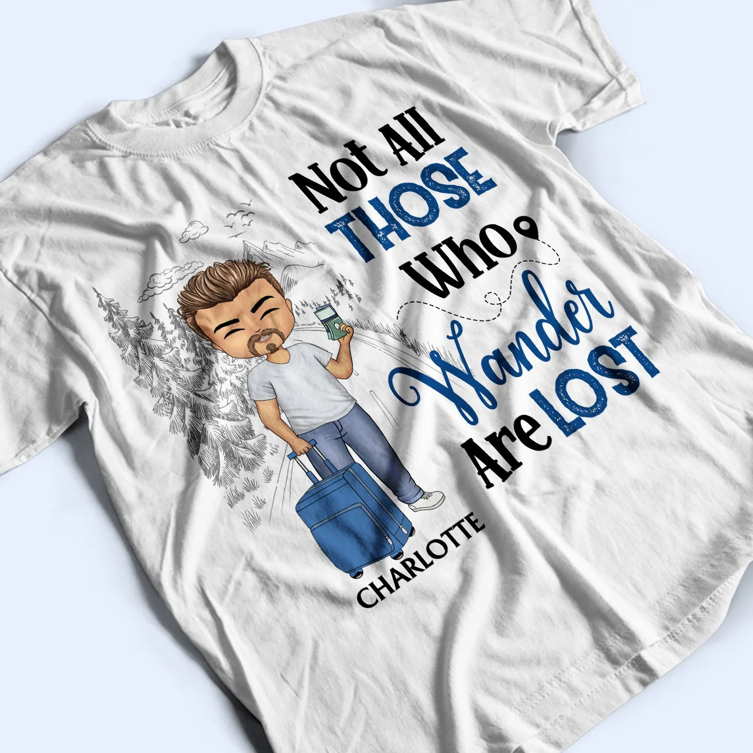 Just A Girl Boy Who Loves Traveling Cruising - Birthday Gift For Him, Her, Trippin‘, Vacation Lovers - Personalized Custom T Shirt - Image 3