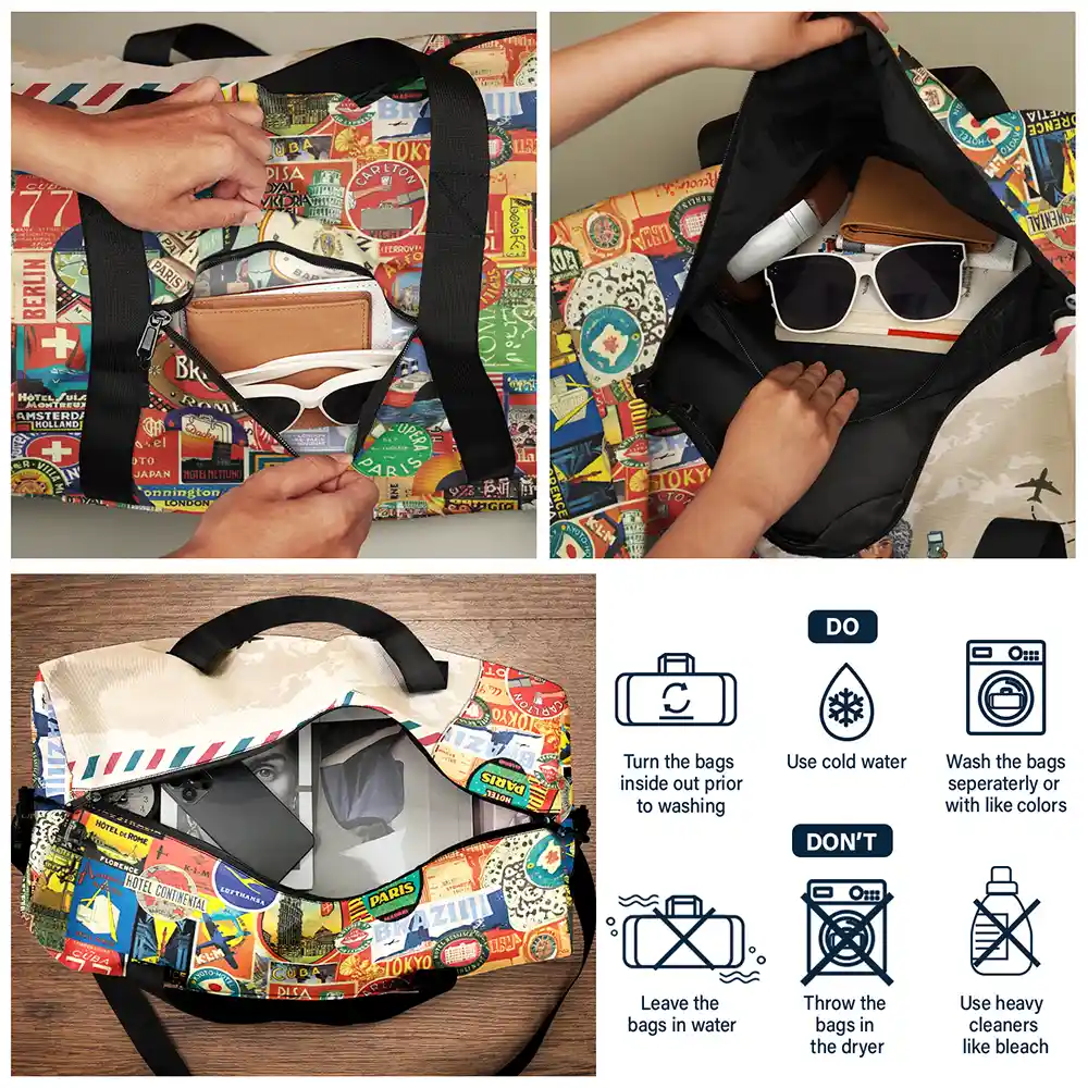 Just A Girl Boy Who Loves Traveling - Personalized Duffle Bag - Image 5