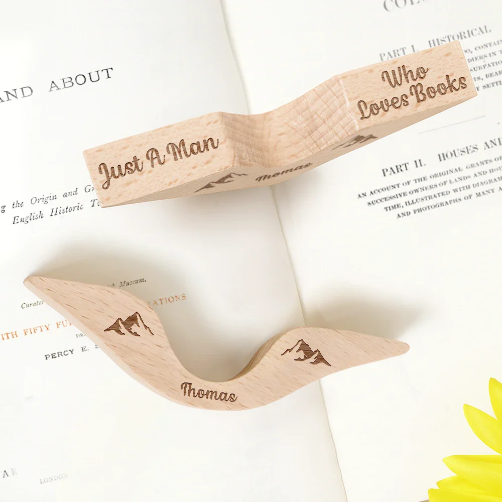 Just A Girl Man Who Loves Books - Personalized Thumb Page Holder - Image 3